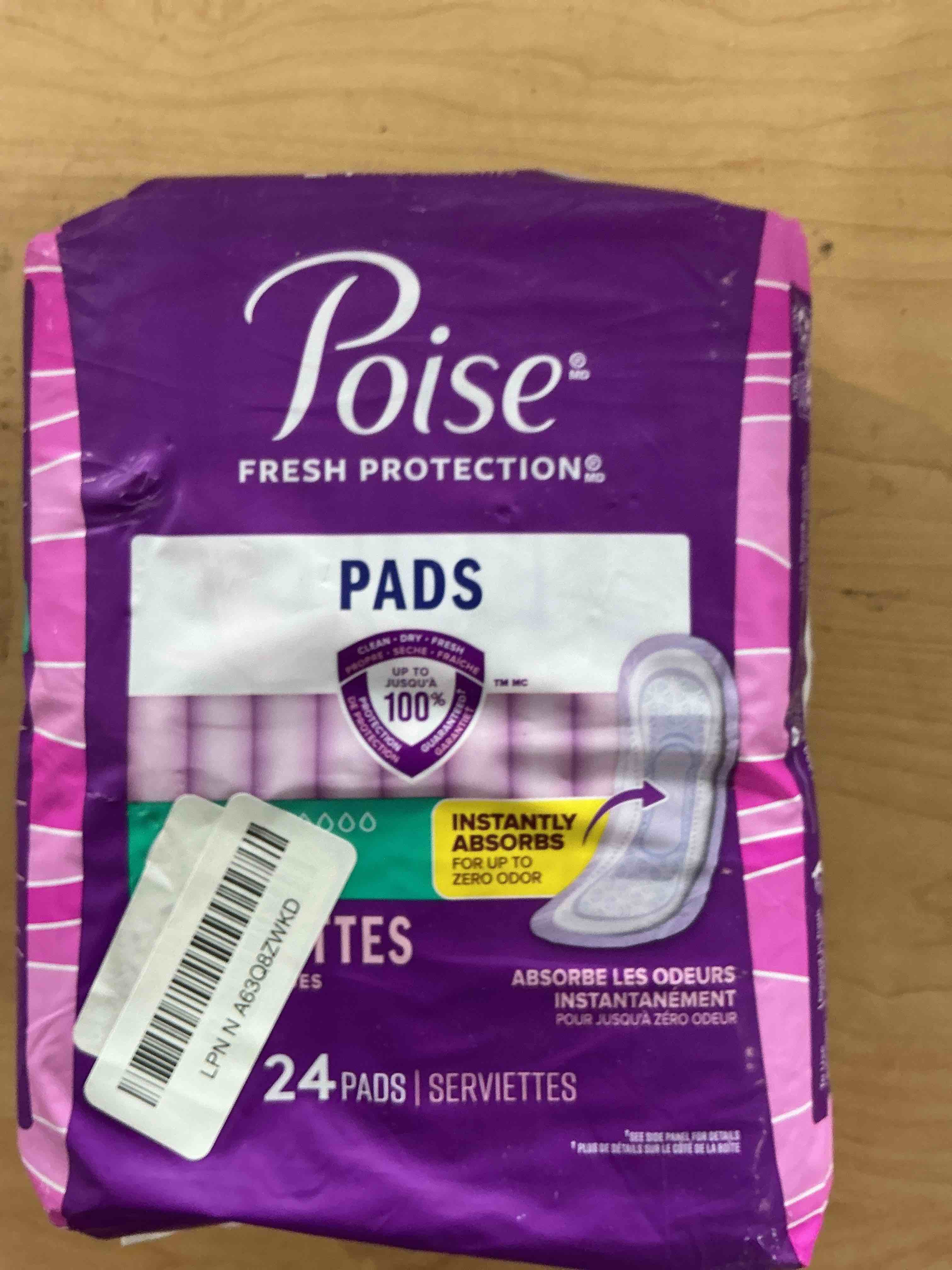 Condition photo showing Good Condition for Poise Incontinence Pads & Postpartum Incontinence Pads, 3 Drop Light Absorbency, Long Length, 96 Count Packaging May Vary Long 96