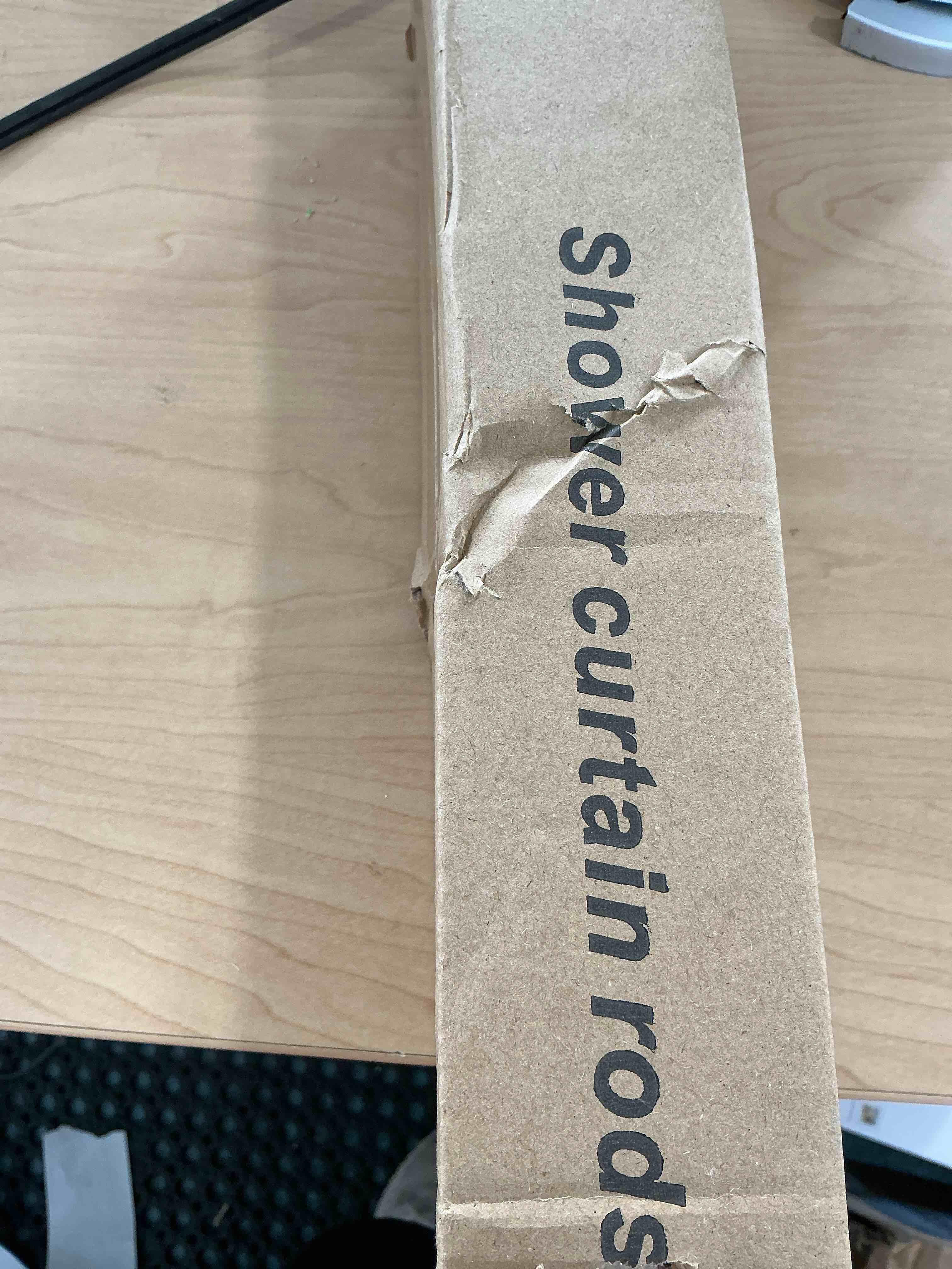 Condition photo showing New/Like New for Tension Shower Curtain Rod 31-68 Inches Non-Slip Shower Rod Tension Mounted No Drill Black Shower Curtain Rods Spring Tension Rod Adjustable Tension Curtain Rod for Windows Bathroom Black 31"-68"