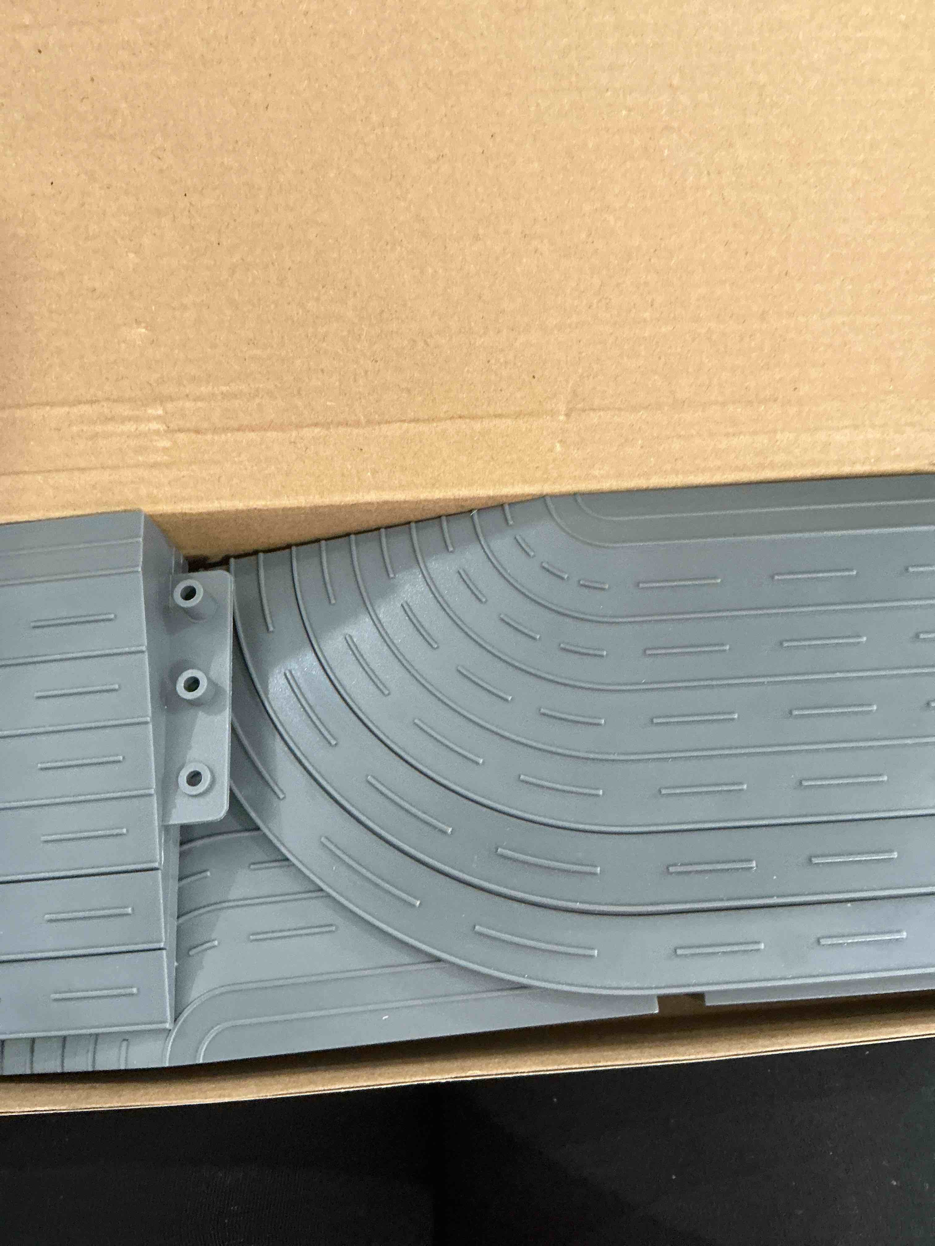 Condition photo showing New/Like New for 1.2'' Plastic Threshold Ramp for Robot Vacuums Fits Roborock Dreame iRobot Shark Compatible with Ecovacs Eufy Xiaomi Narwal MOVA -1.2''x4.5''x25'' Grey Climbing Mat for 0.8''-1.2'' Sills-1 Pack