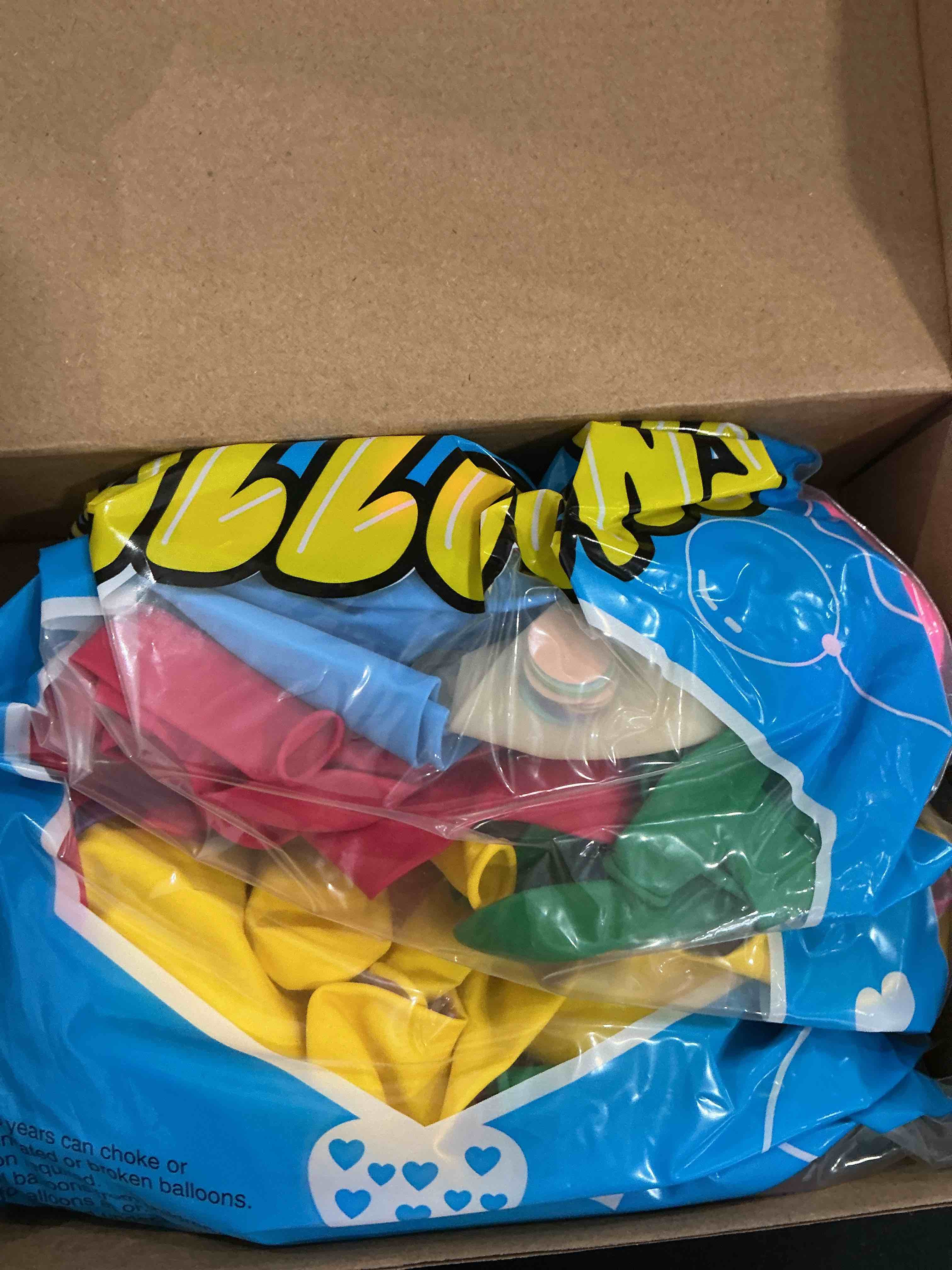 Condition photo showing New/Like New for 80s 90s Balloon Arch Kit – 162 Pcs Party Decorations with Star Foil Balloon, Boom Box, Disco Ball Chain, Retro Phone & More for 80s & 90s Theme Party Decorations
