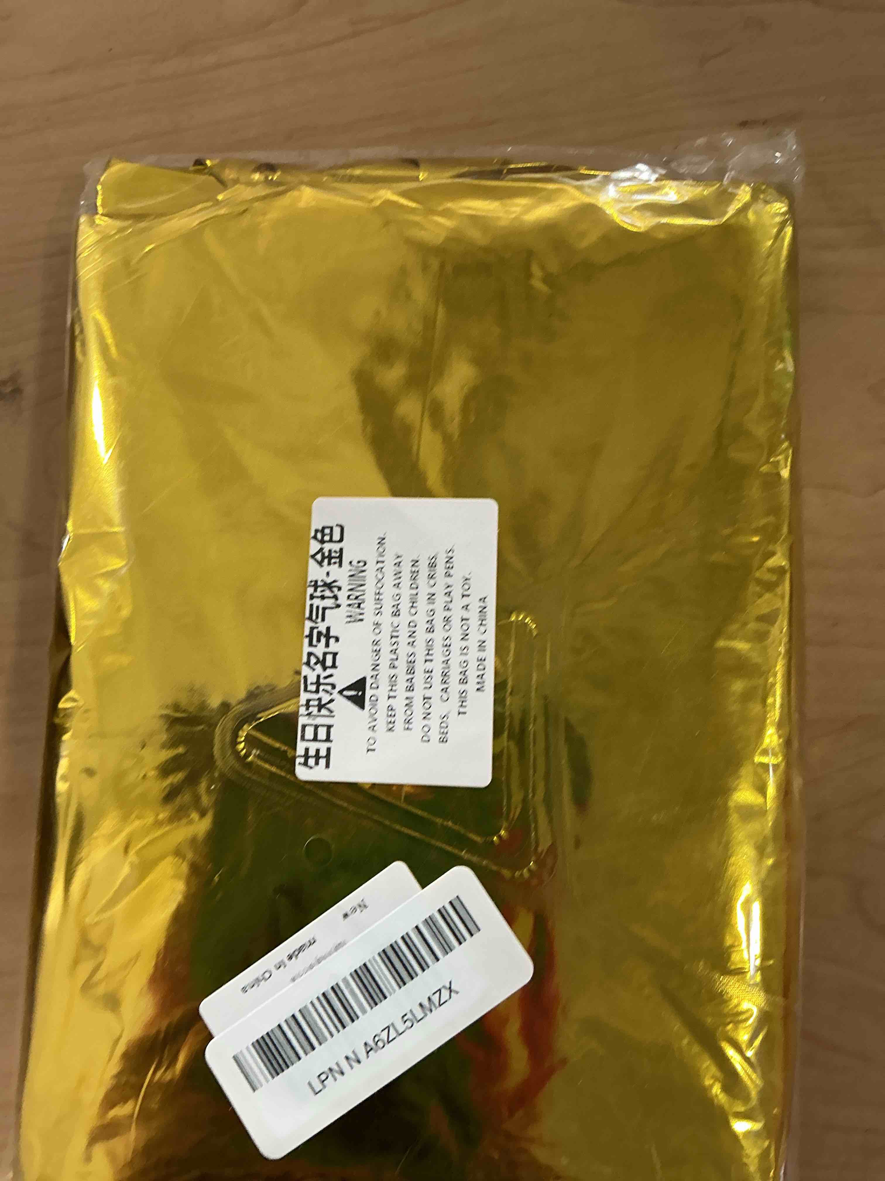 Condition photo showing Good Condition for TONIFUL 65 Pcs 16 Inch Gold Happy Birthday Balloons and 2 Sets A-Z Foil Letters Balloons DIY Personalized Phrase Banner for Birthday Celebration Halloween Thanksgiving Christmas Party Decorations