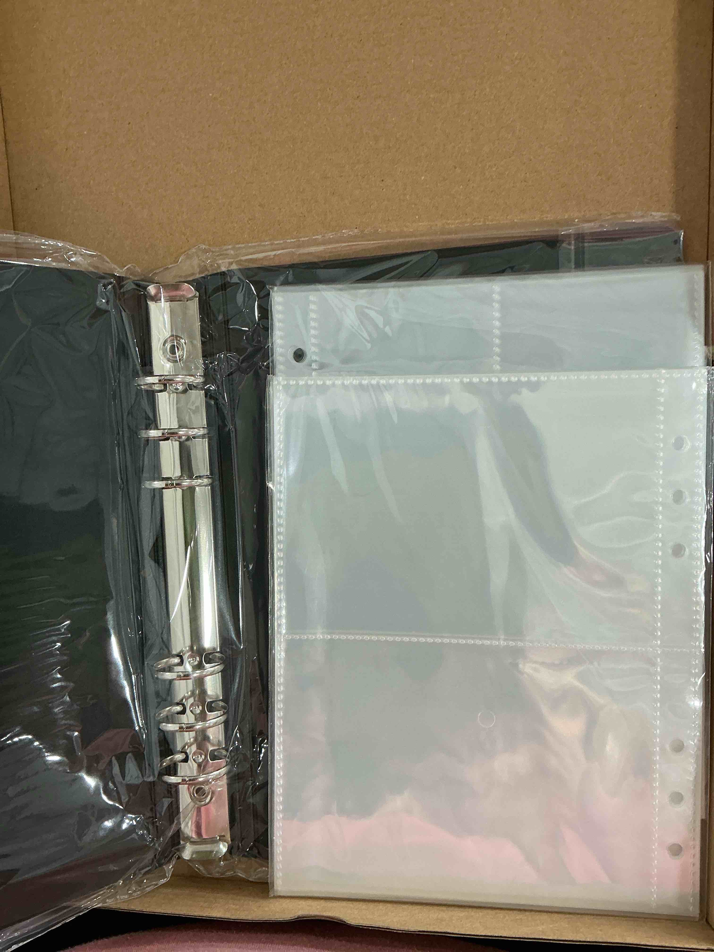 Condition photo showing New/Like New for Sticker Organizer Binder Storage Book Collecting Album with Pocket Sheets and Hard Cover Layflat Design for Adult A5 Reusable Keeper Holder (BLACK)