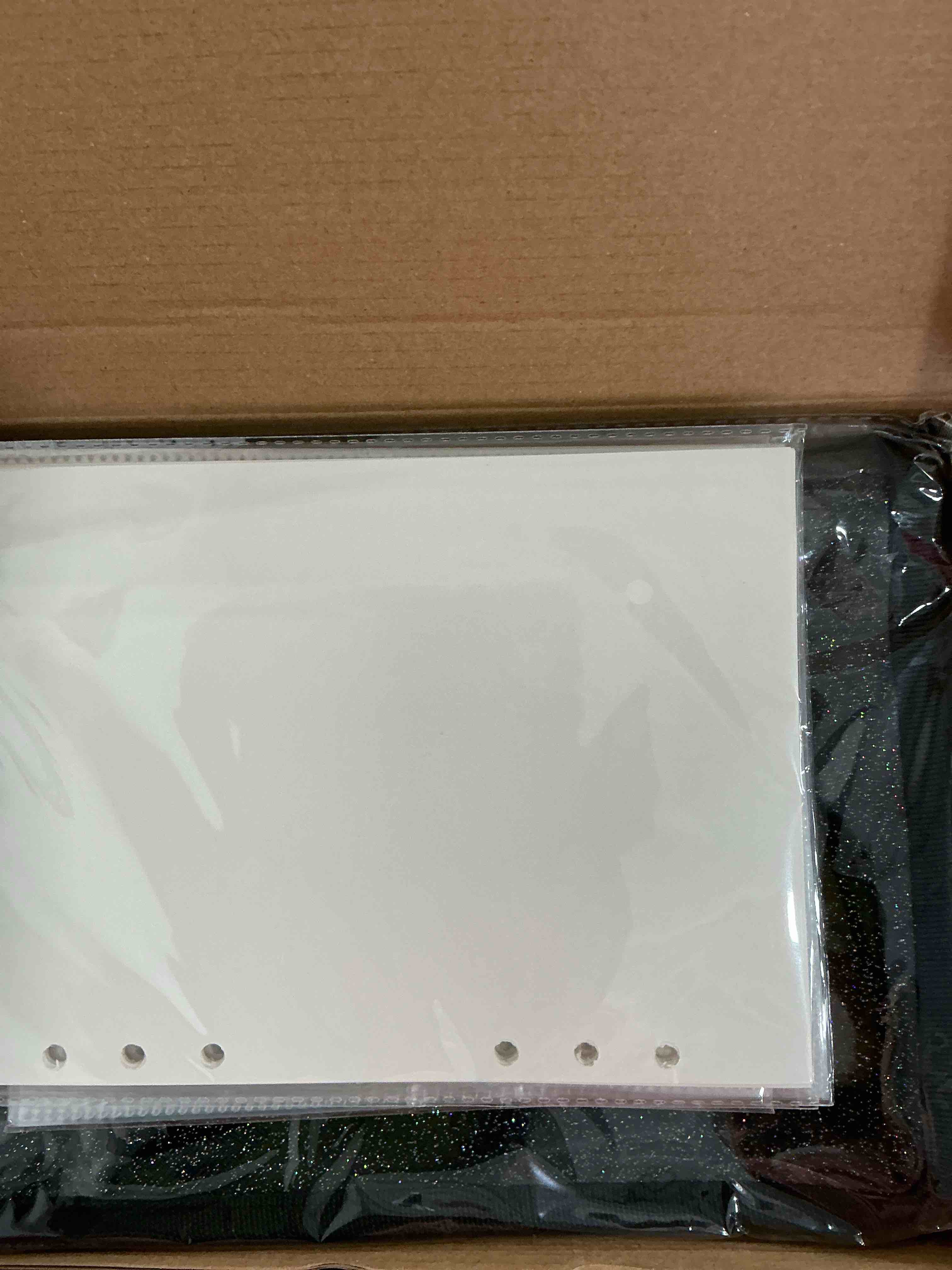 Condition photo showing New/Like New for Sticker Storage Organizer Binder A5 Sticker Collecting Book Zipper Album for Adult with Blank Reusable Release Paper and Pocket Pages (Black)
