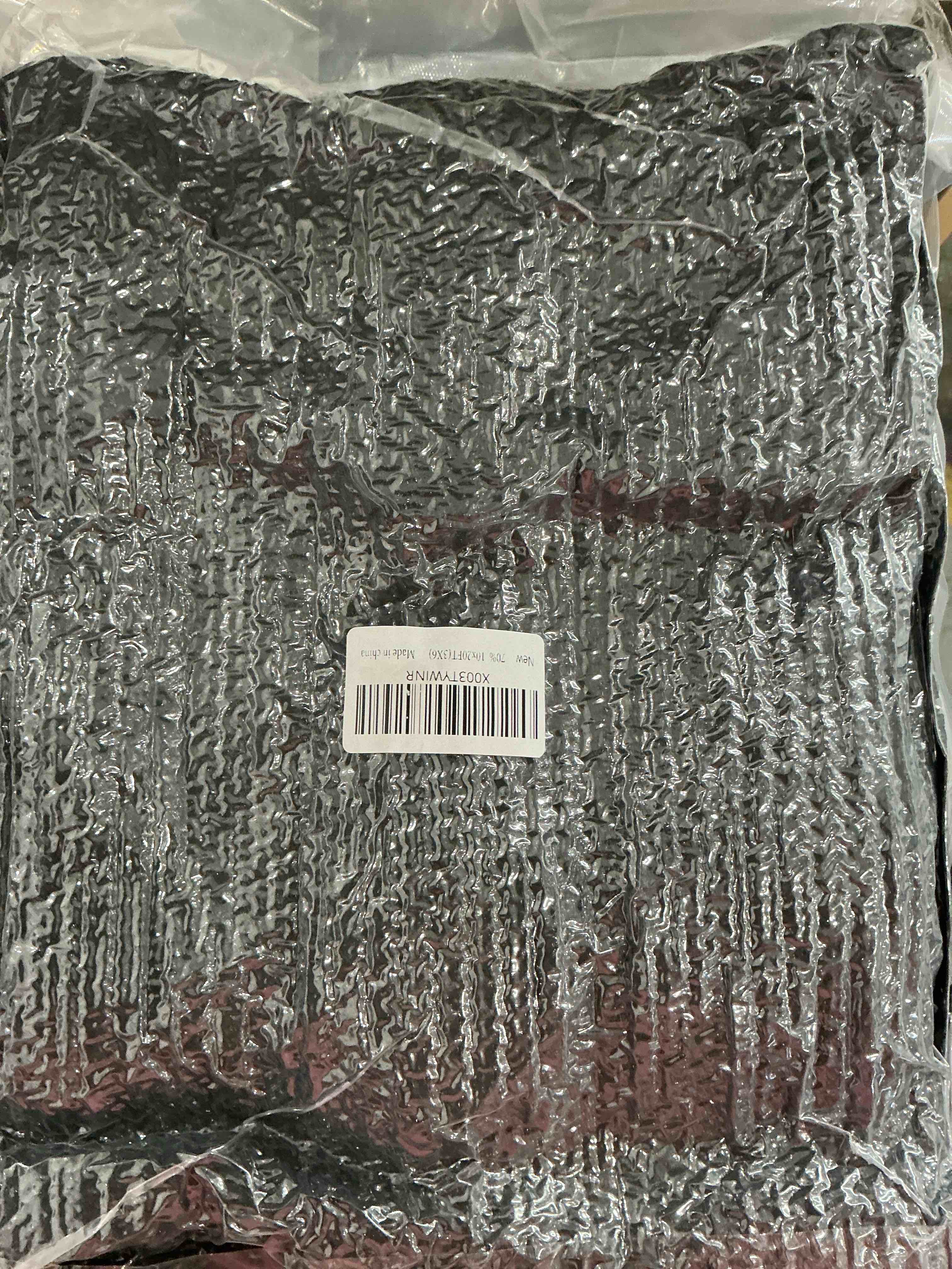 Condition photo showing New/Like New for Garden 70% Shade Cloth, 10 x 20 FT Black Sun Shade Net, Mesh Sun Shade Tarp with Reinforced Brass Grommets, Sunblock Shade Cloths for Plants Cover, Greenhouse, Patio, Chicken Coop, Tomatoes 10ft x 20ft 70%