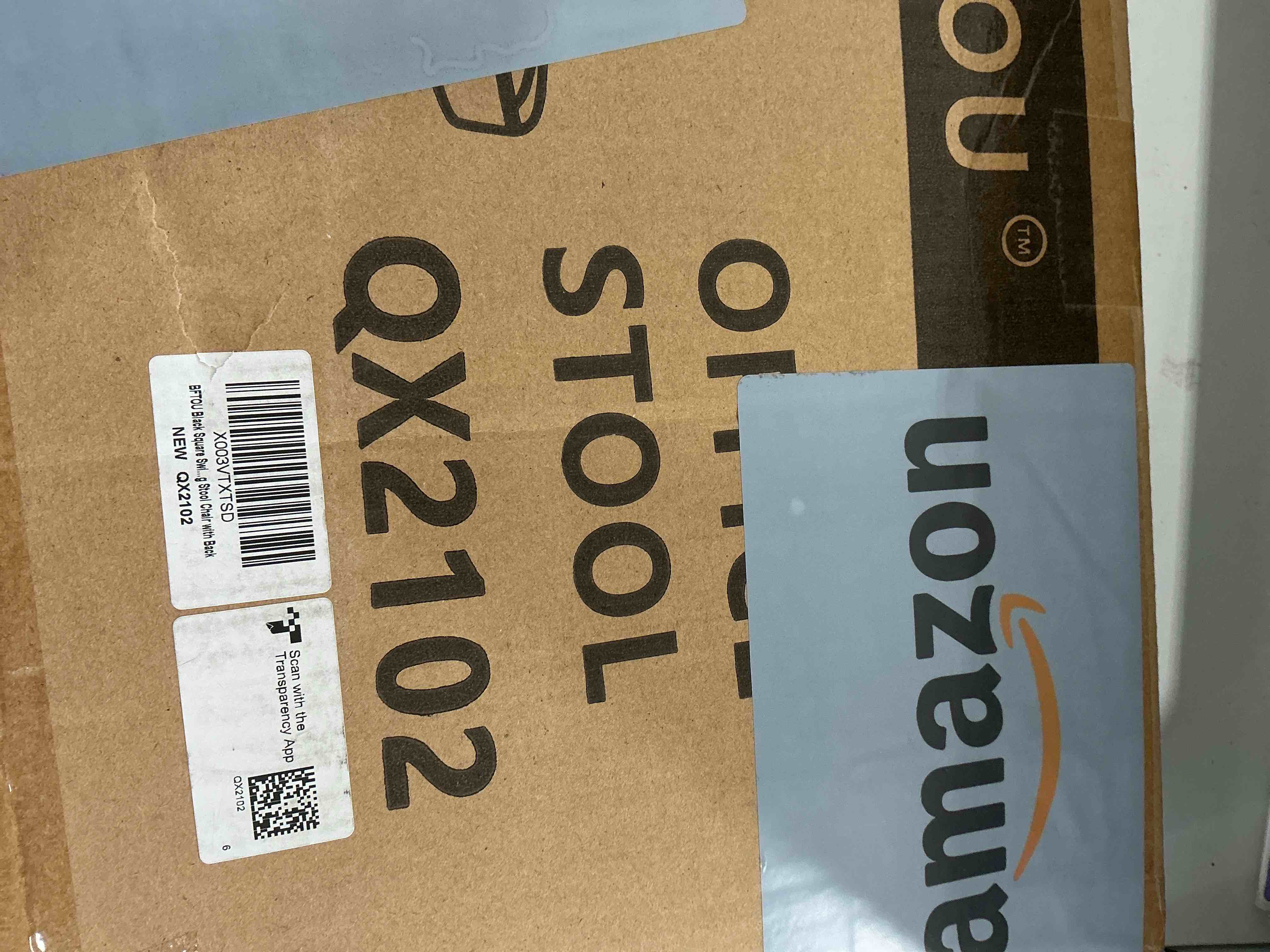 Condition photo showing New/Like New for Black Square Swivel Stool with Wheel for Work SPA Shop Massage Height-Adjustable and Cost-Effective Rolling Stool Chair with Back