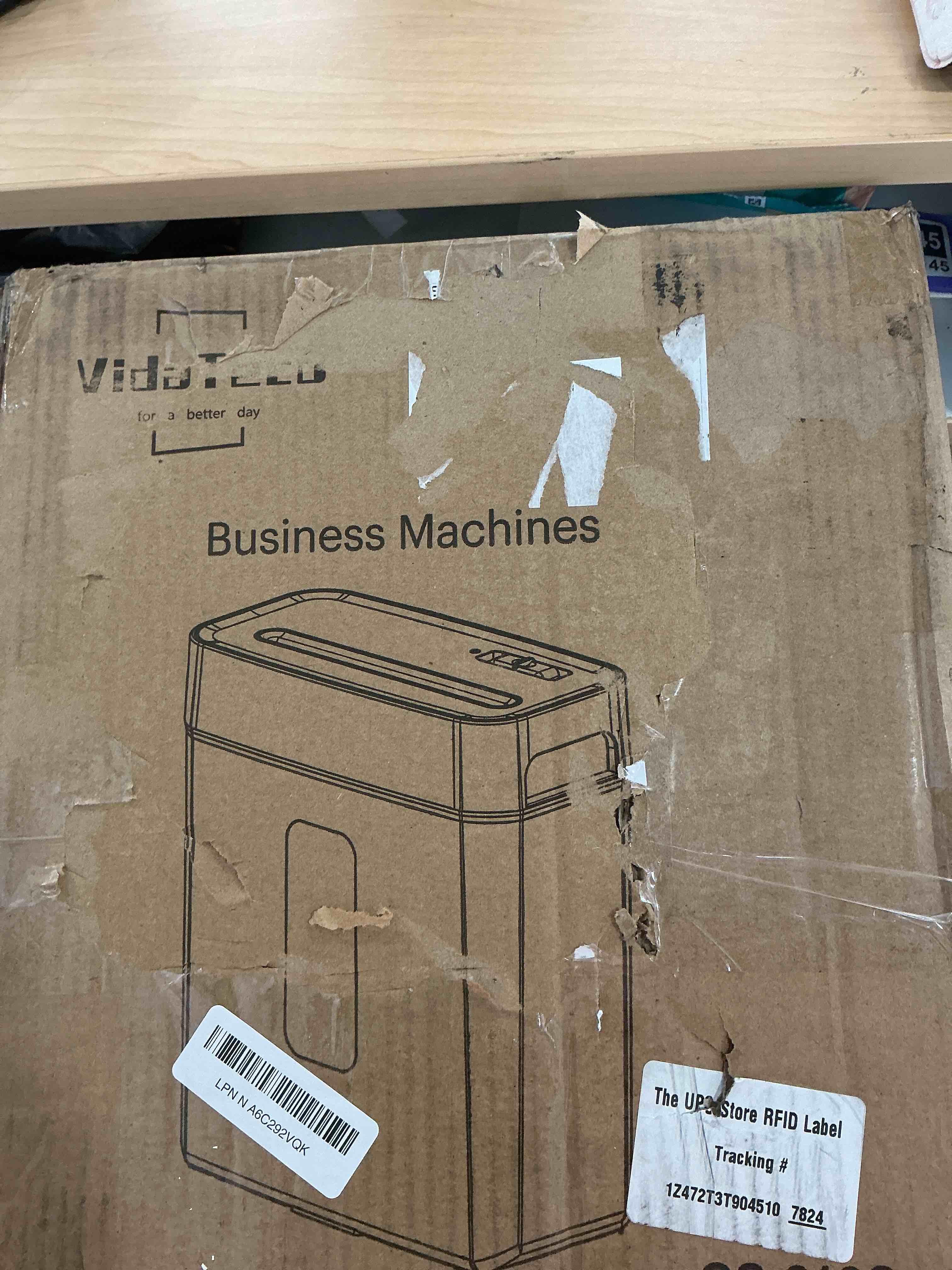 Condition photo showing New/Like New for Paper Shredder for Home Use 6-Sheet Cross-Cut Shredder,Also Shred Card/Clip/Staple,P-4 Higher Security,Small Document Shredding Machine for Office,Heavy Duty with Jam Proof,3.04-Gal Bin