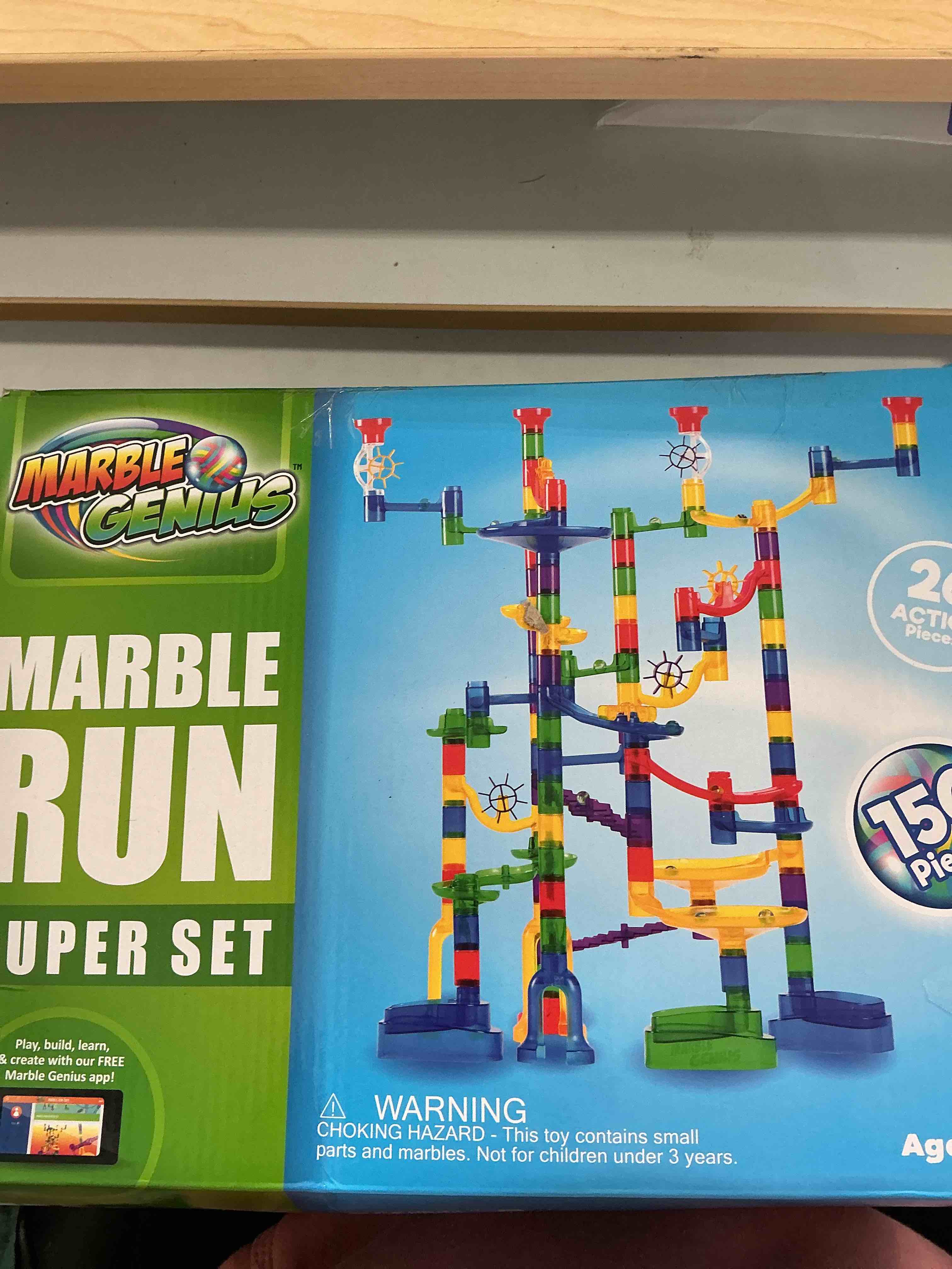 Condition photo showing New/Like New for Marble Genius Marble Run Super Set, STEM Toys & Maze Construction Building - 150 Translucent Track Pieces & Glass Marble for Family, Kids Toddlers Ages 4-8 - Fun Holiday Creative Gifts