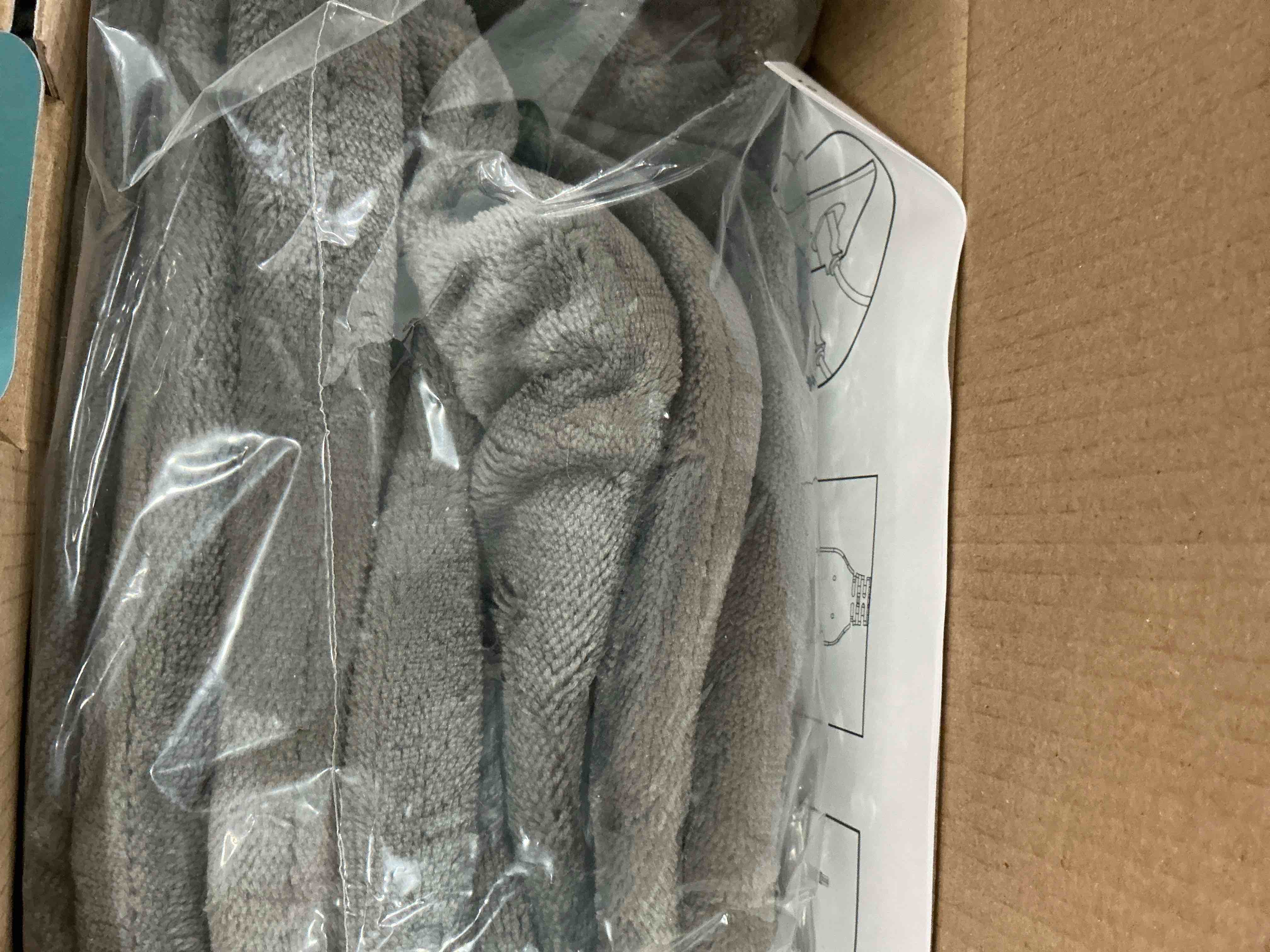 Condition photo showing New/Like New for Electric Heated Blanket Throw, Super Soft Flannel 50" x 60" Heating Throw with 3 Fast Heating Levels & 4 Hours Auto Off, Machine Washable, ETL&FCC Certification, Home Office Use, Grey Grey 50" x 60"