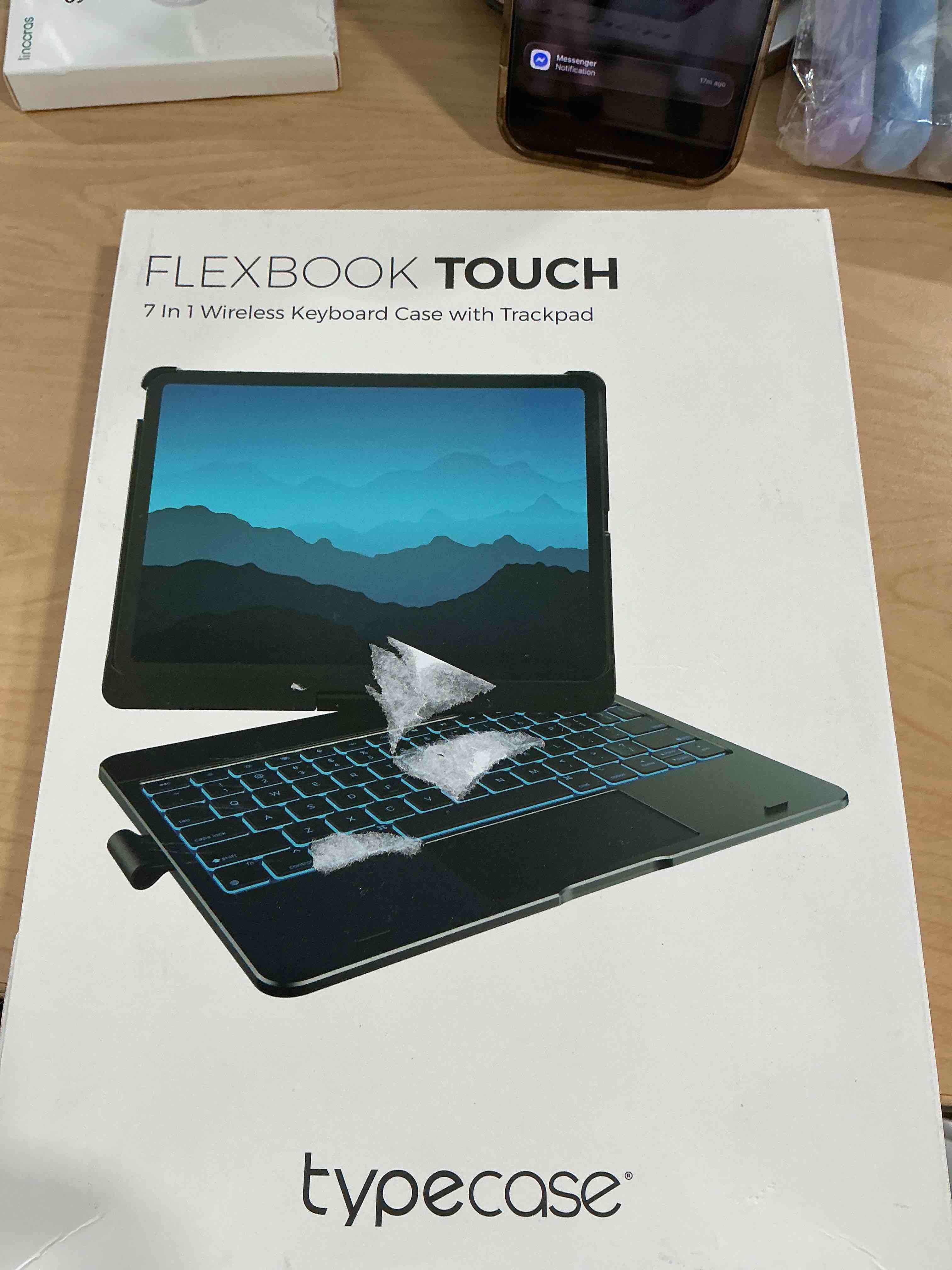 Condition photo showing New/Like New for typecase Touch Keyboard Case for iPad Air 11-inch(M3/M2, 2025/2024) & iPad Pro 11(4th/3rd/2nd/1st Gen), Multi-Touch Trackpad, 11-Color Backlight, 360°Rotatable for iPad Air 5/4th Gen, Black Black iPad Air 11 M3/M2/iPad Pro 11 (2018-2022)/ Air 5/4