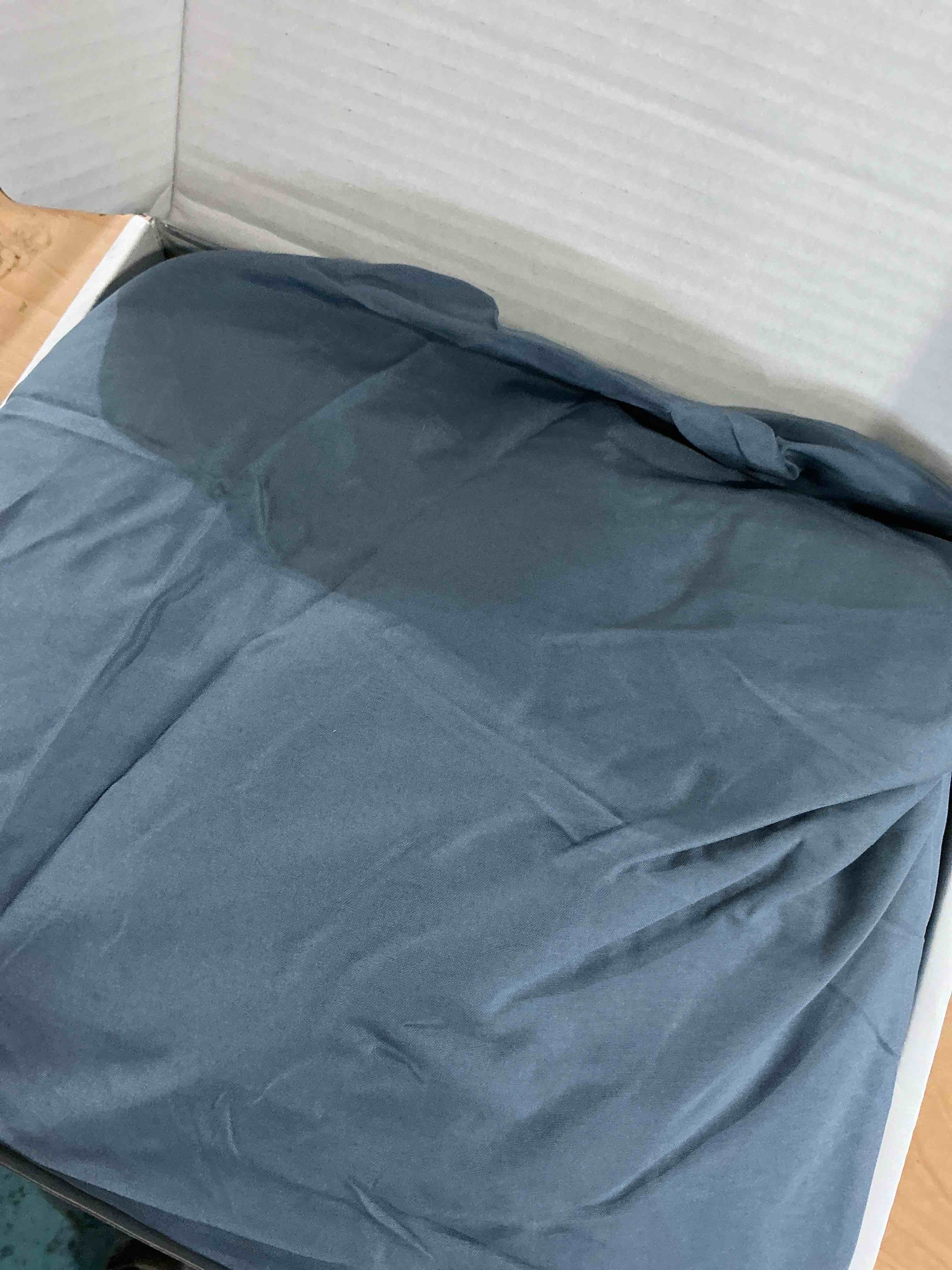 Condition photo showing New/Like New for SLEEP ZONE Queen Sheet Set-4 Pieces Soft Queen Size Sheets Breathable & Cooling Bed Sheets Set, Easy Care Includes 1 Fitted Sheet, 1 Flat Sheet and 2 Pillowcases, Deep Pocket 16" (Flint Blue, Queen) Flint Blue Deep Pocket - Queen