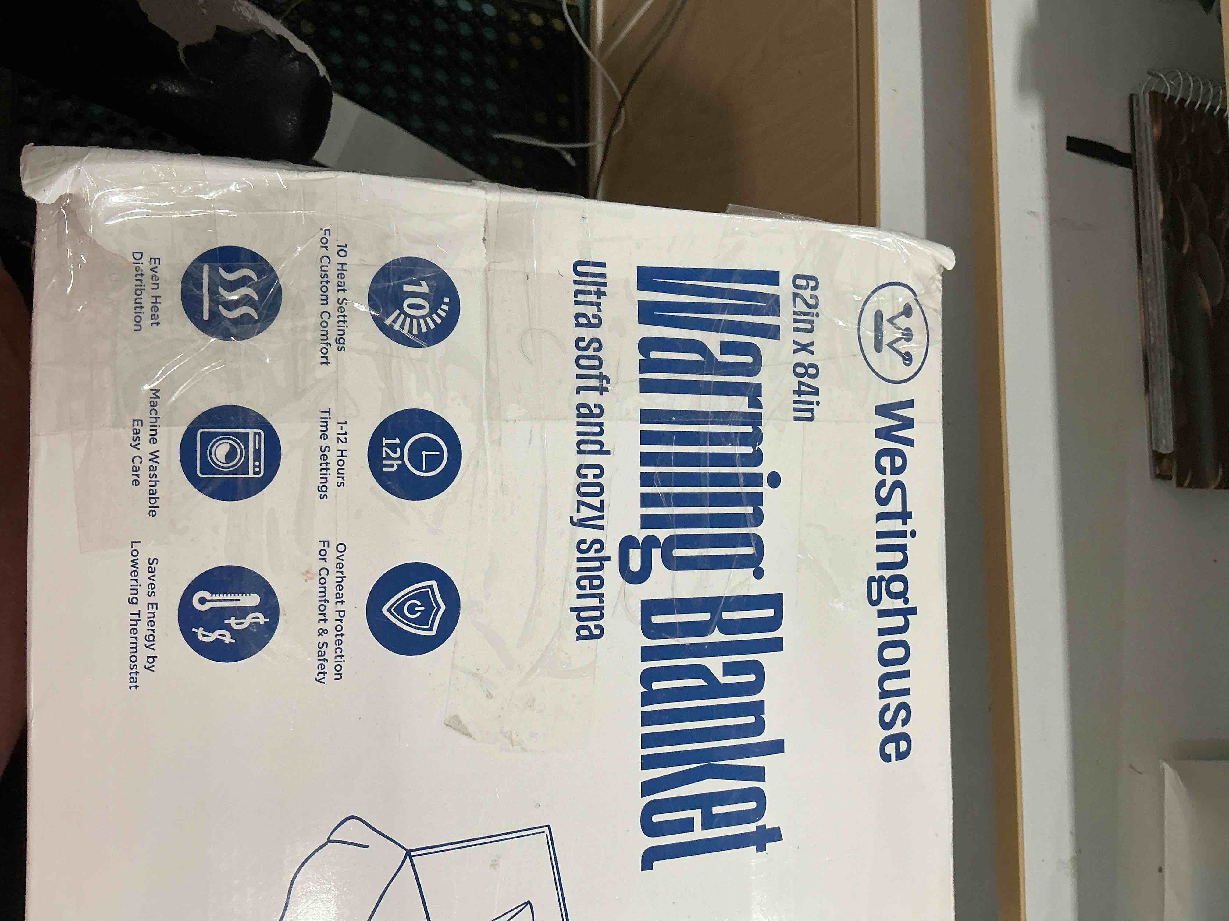 Condition photo showing Good Condition for Westinghouse Electric Blanket Twin Size, Soft Plush Sherpa Heated Blanket with 10 Heating Levels & 1-12 Hours Auto-Off, Machine Washable, 62x84 inches, Camel Camel Twin Size 62"*84"