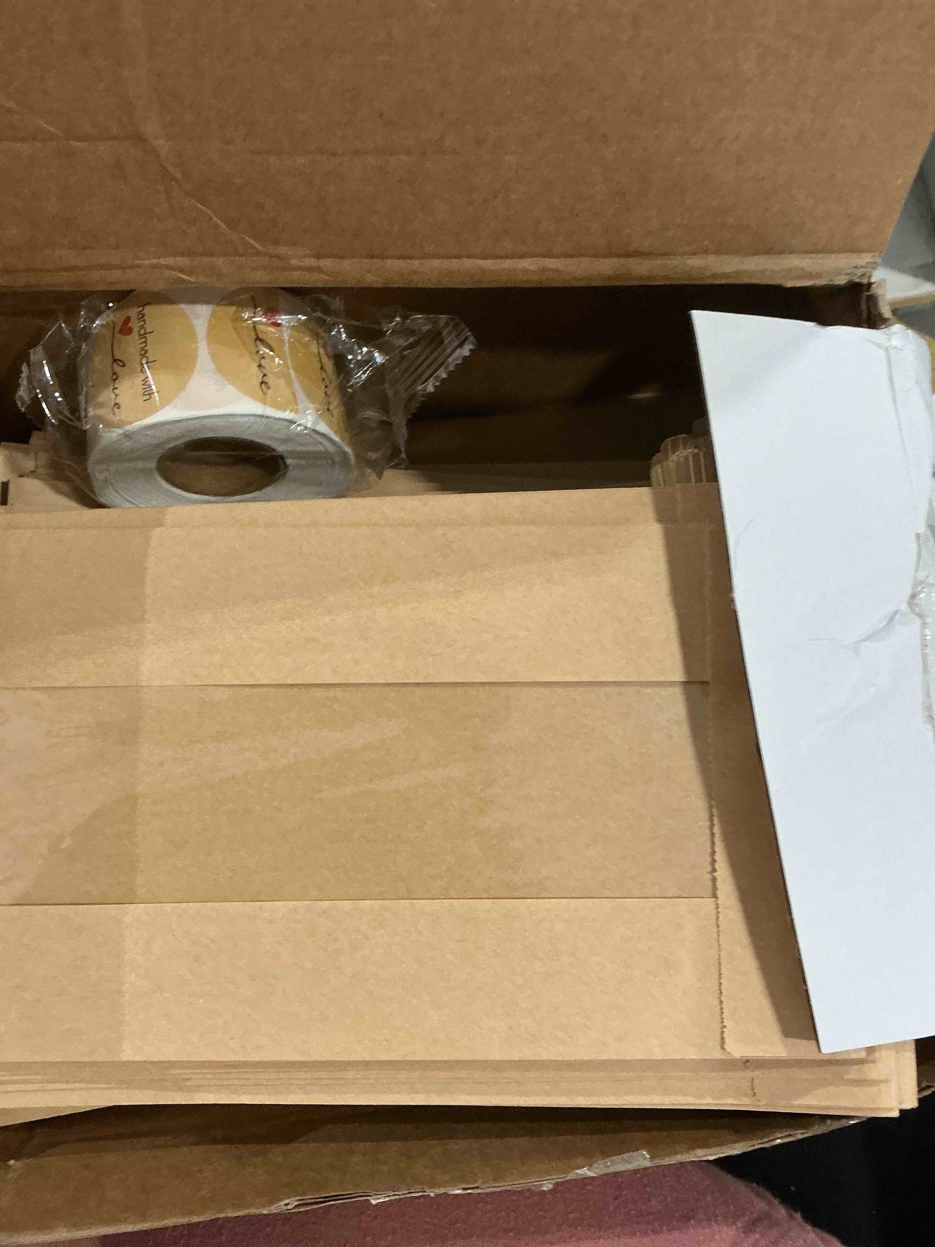 Condition photo showing New/Like New for 250 Pcs Bakery Bags with Window and Label Seal Stickers Brown Paper Bread Packages Iron Wire Tie Tab Lock Candy Cookie Kraft Paper Bags for Snacks Pastry Donuts(9 x 4.7 x 2 Inch)