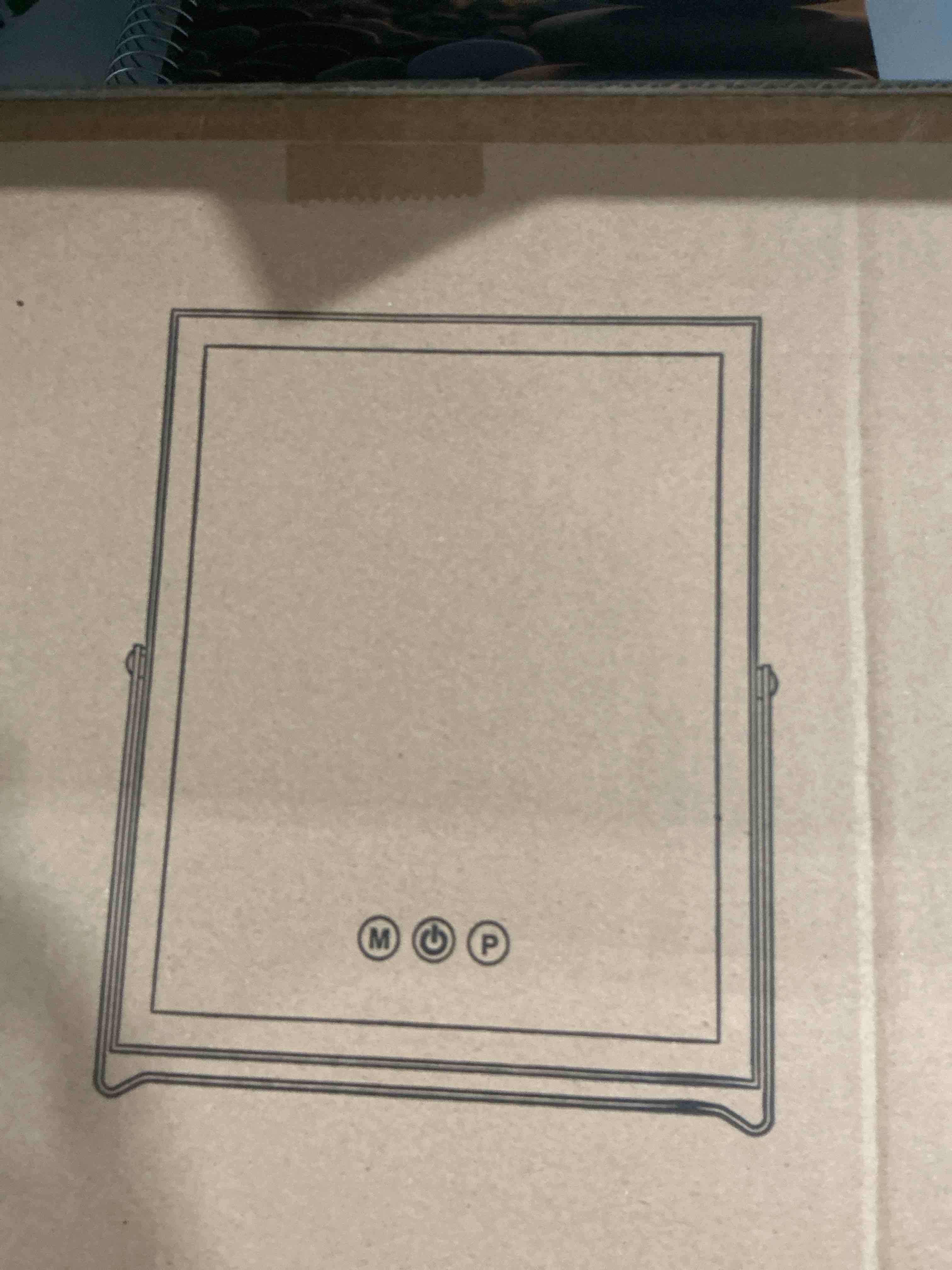 Condition photo showing New/Like New for Vanity Mirror with Lights,10"x12" Lighted Makeup Mirror with 3 Color Modes, 360° Rotation Makeup Mirror with Lights, Dual Power Supply, Portable Desk Mirror, Smart Touch Control (White) 12"L x 10"W