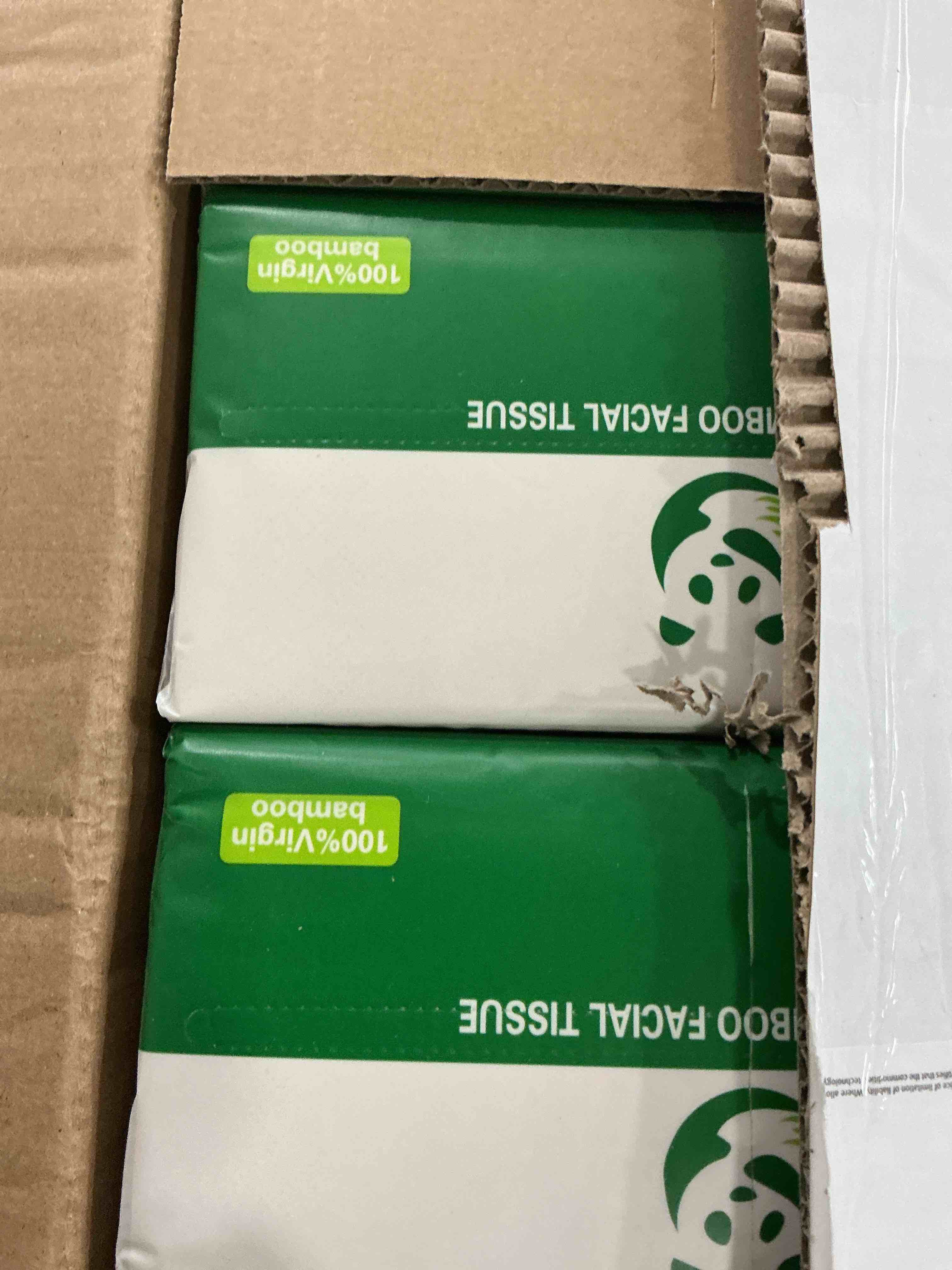 Condition photo showing New/Like New for Soft Durable Bamboo Facial Tissues - 3 Ply Natural Unbleached Facial Paper Dry or Wet Use 12 Packs?134 Tissue per Pack, 1608 Tissues Total? brown 134 Count (Pack of 12)