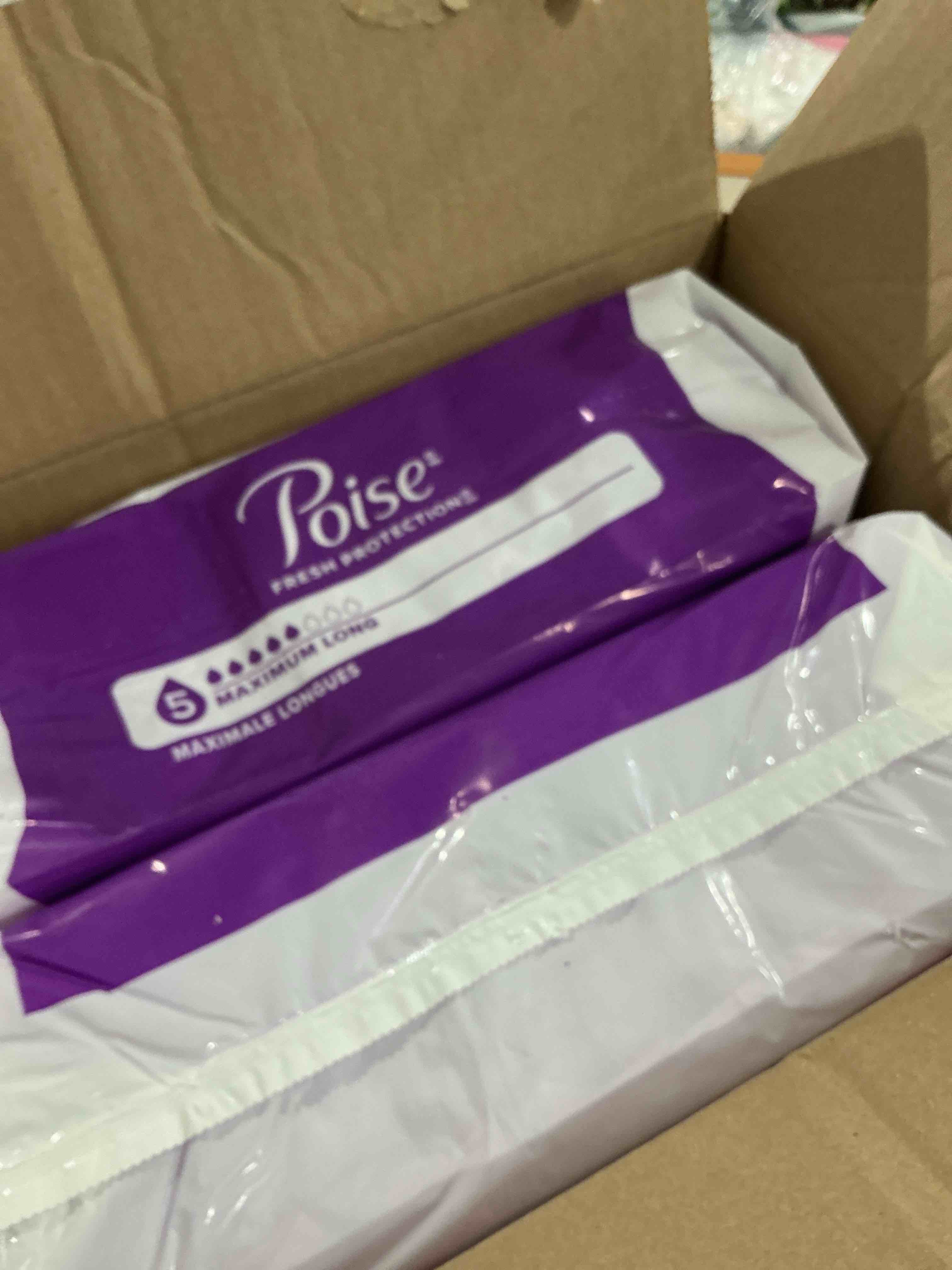 Condition photo showing New/Like New for Poise Incontinence & Postpartum Pads for Bladder Leaks, 5 Drop Maximum Absorbency, Long Length, 84 Count, Packaging May Vary Long 84