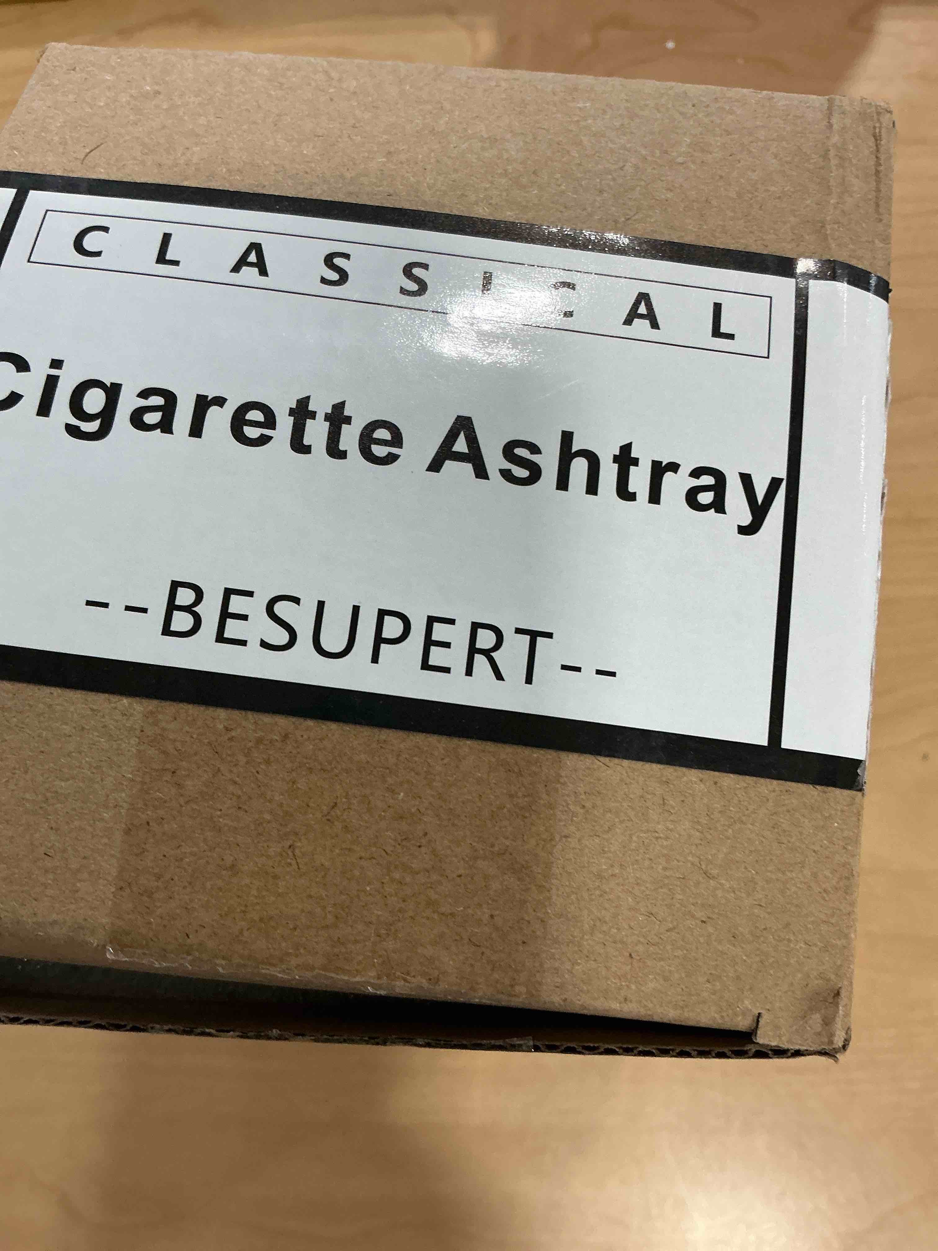 Condition photo showing Good Condition for Ashtray Sets for Cigarettes, Plastic Tabletop Ash Tray Sets, Indoor Outdoor Ashtrays Perfect for Home Patio Restaurant Bar Hotel and Office Use (Set of 6 Black) 6PCS Black (4")