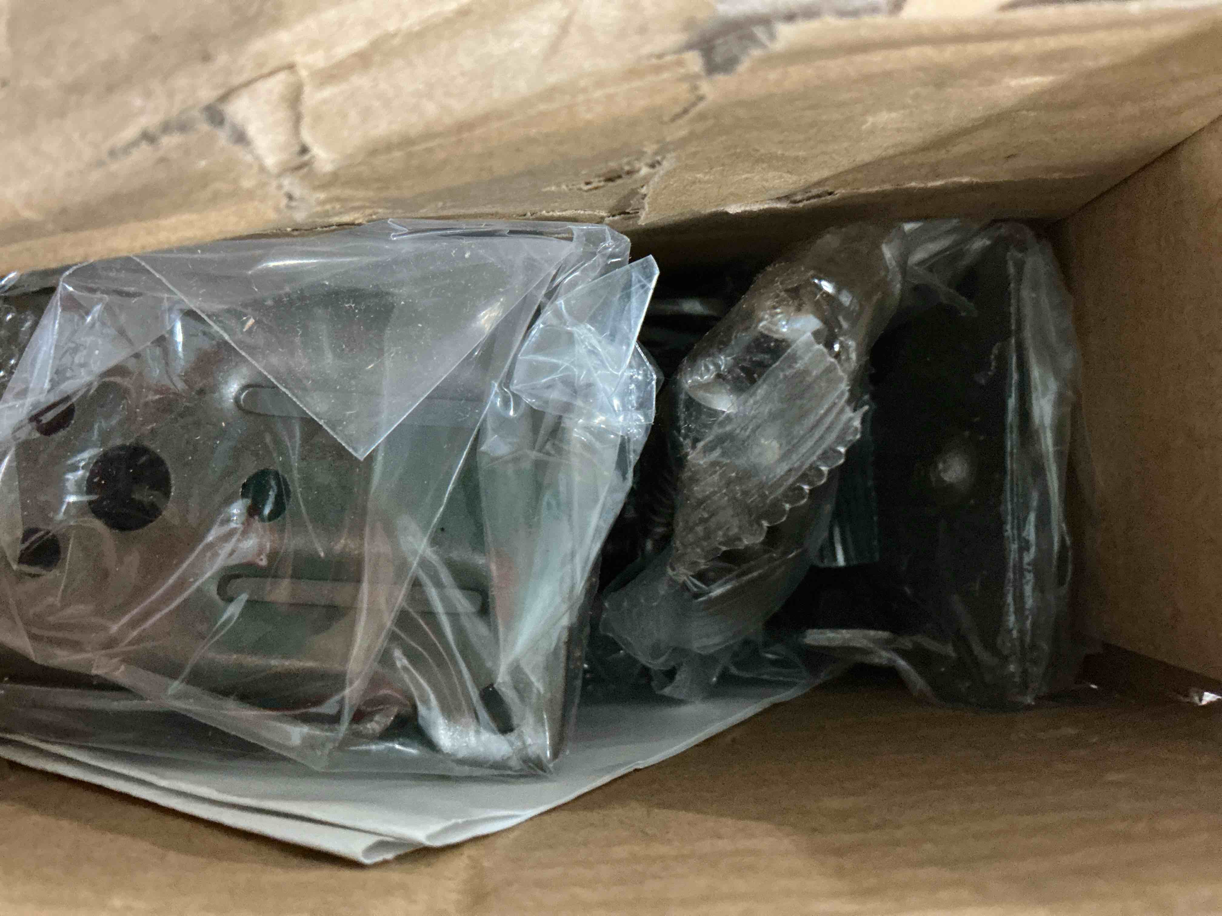 Condition photo showing Good Condition for Folding Brackets, Self-Lock Hinge with Screws for Folding Table Legs, Lock Extension Support Bracket Bed Legs, Black