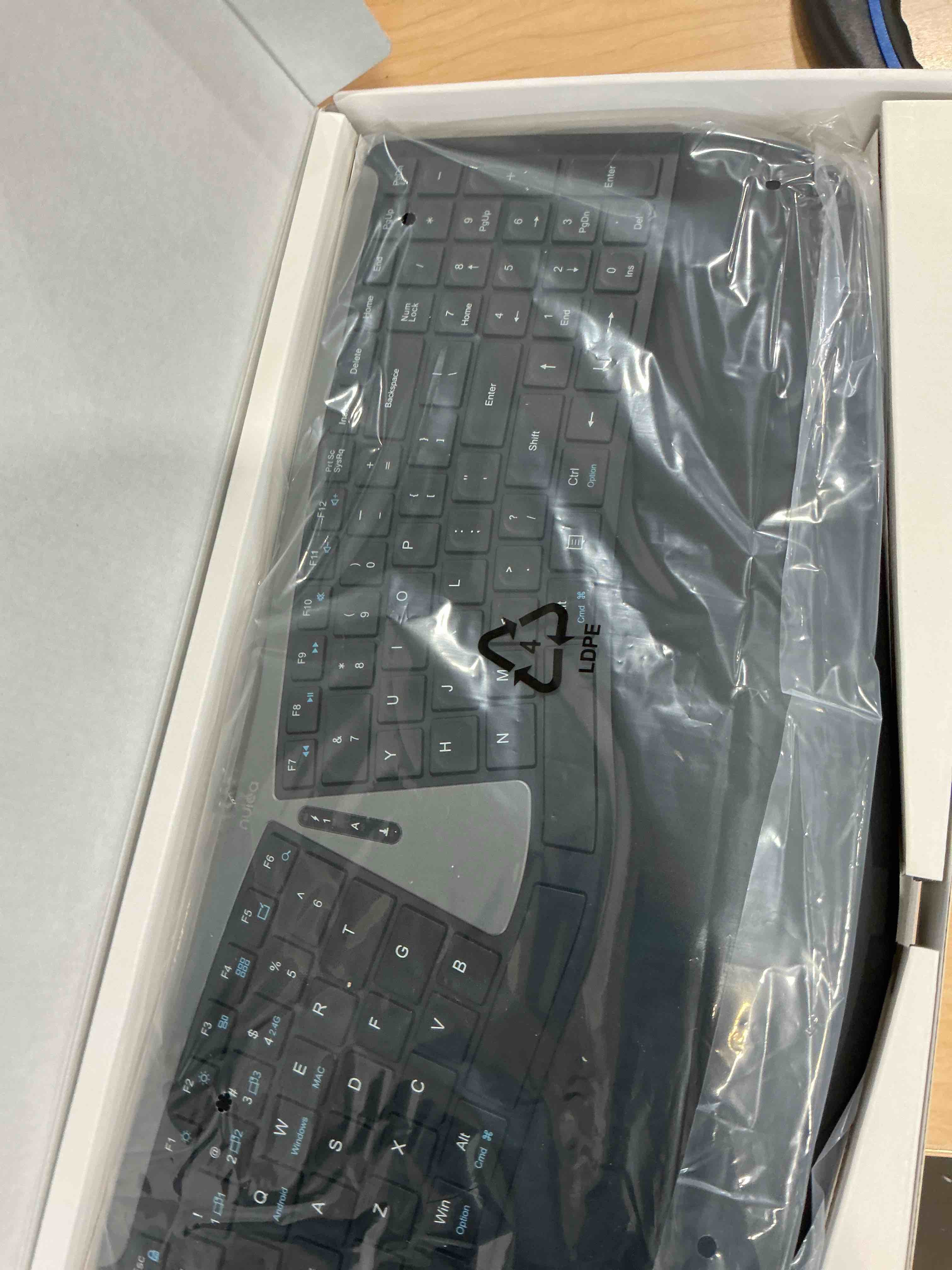 Condition photo showing New/Like New for Nulea RT07B Wireless Ergonomic Keyboard - Split Keyboard, Wrist Rest, Natural Typing, Bluetooth and USB Connectivity, USB-C Rechargeable,Compatible with Windows Mac (Silver Black) A-Silver Black