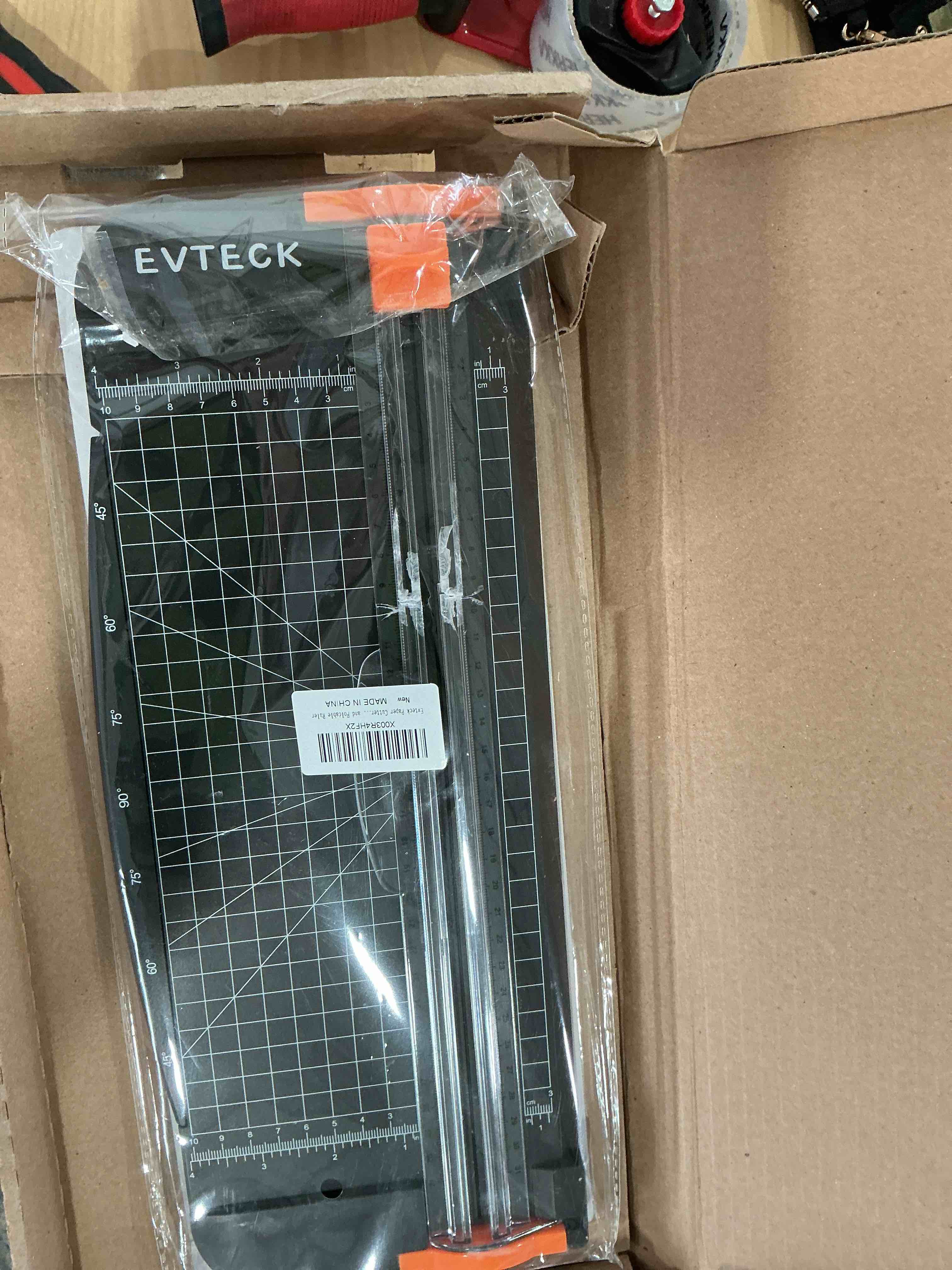 Condition photo showing New/Like New for Evteck Paper Cutter 12 Inch Paper Trimmer Slider Crafting Scrapbooking Supplies for A4 Vinyl Photo Cardstock with Security Blade and Foldable Ruler Black