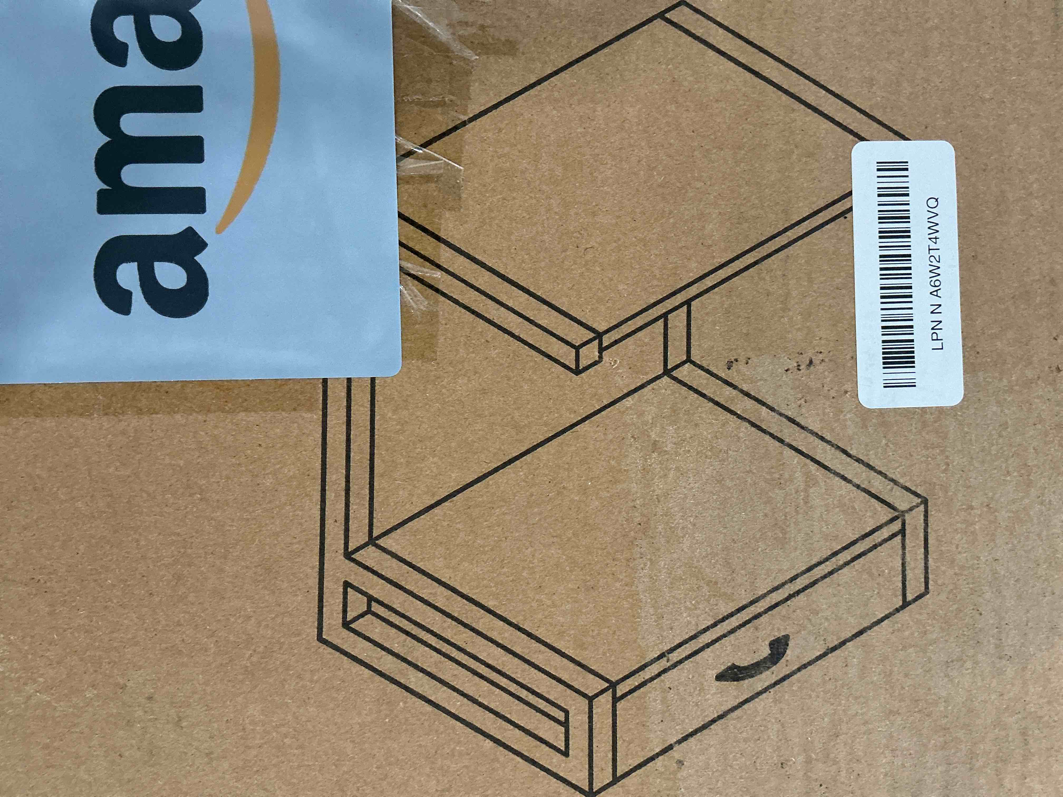 Condition photo showing New/Like New for YAOHUOO 2-Tier Desktop Printer Stand with Fabric Drawer, Prtiner Table with Storage Shelf, Desk Organizer for Home Office,3D Printer,Fax Machine,Scanner, 17.3"x11.8" White White Middle