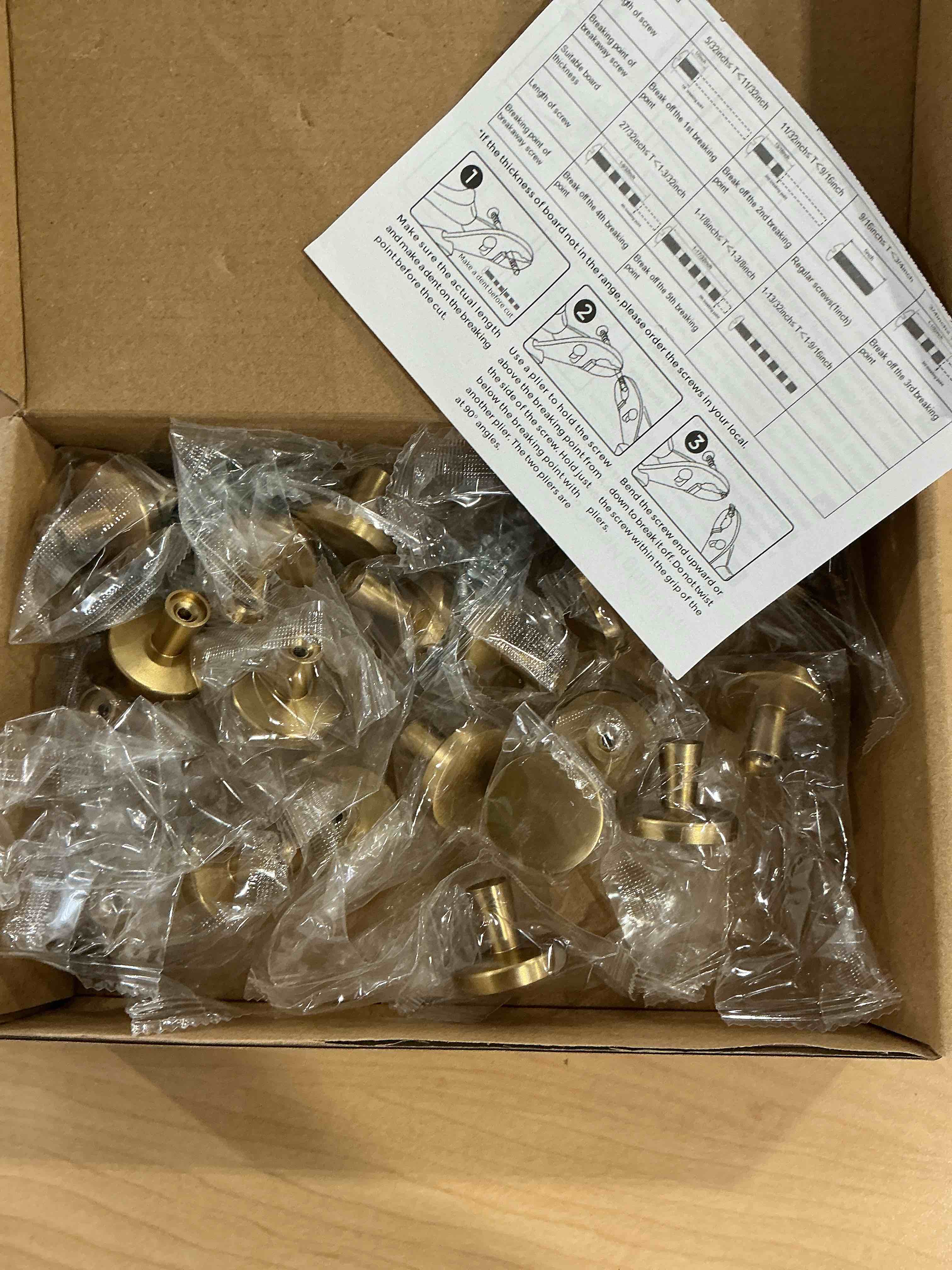Condition photo showing New/Like New for 20 Pack Champagne Bronze Cabinet Knobs Zinc Round Knobs for Kitchen, Bathroom, Closet, and Dresser 20 Round Knobs 3