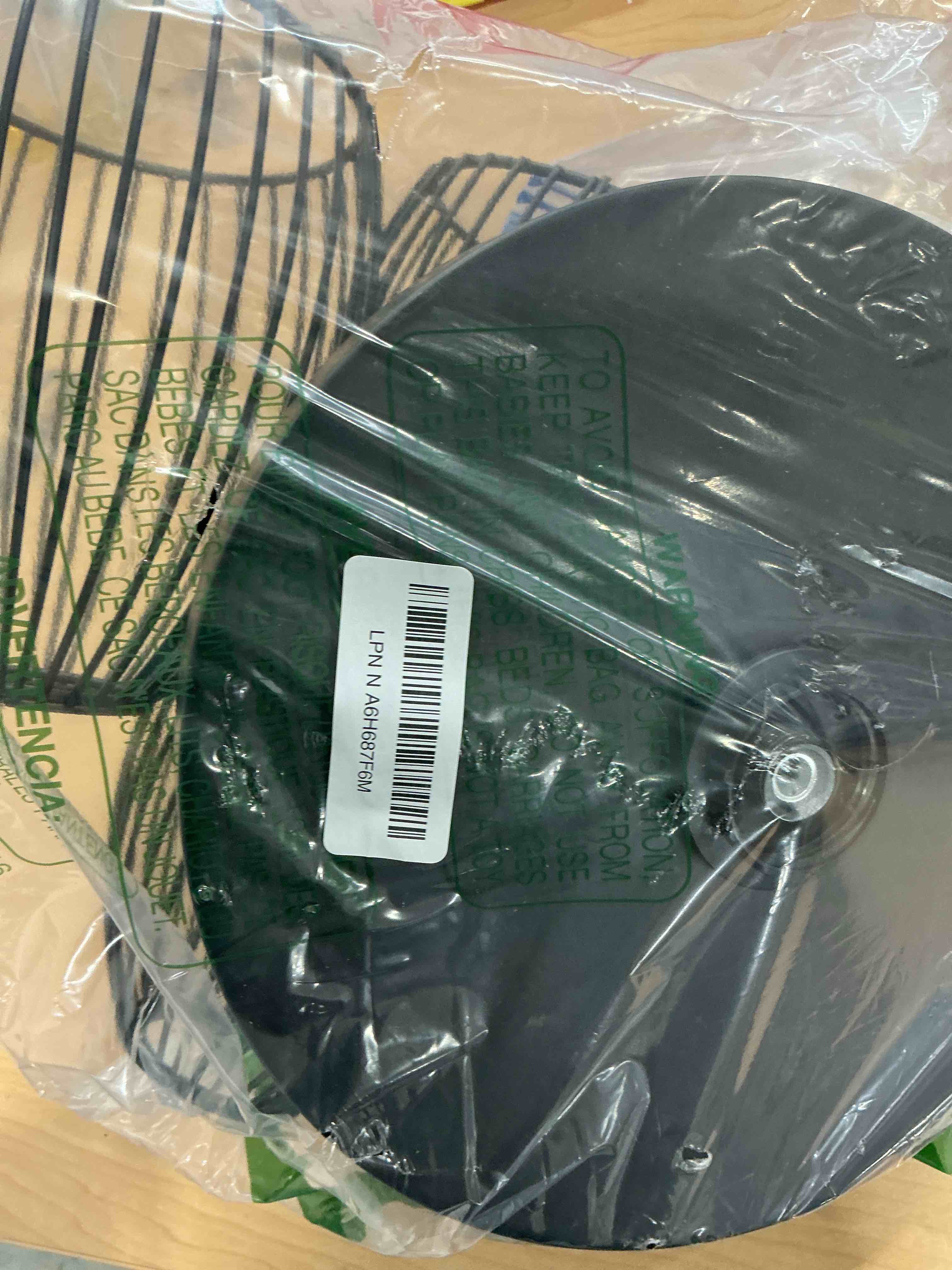 Condition photo showing As Is for Dimmable Floor Lamp, 3 x 800LM LED Edison Bulbs Included, Farmhouse Industrial Floor Lamp Standing Tree Lamp with Elegant Teardrop Cage Tall Lamps for Living Room Bedroom Office Dining Room-Black Matte Black-70 inches