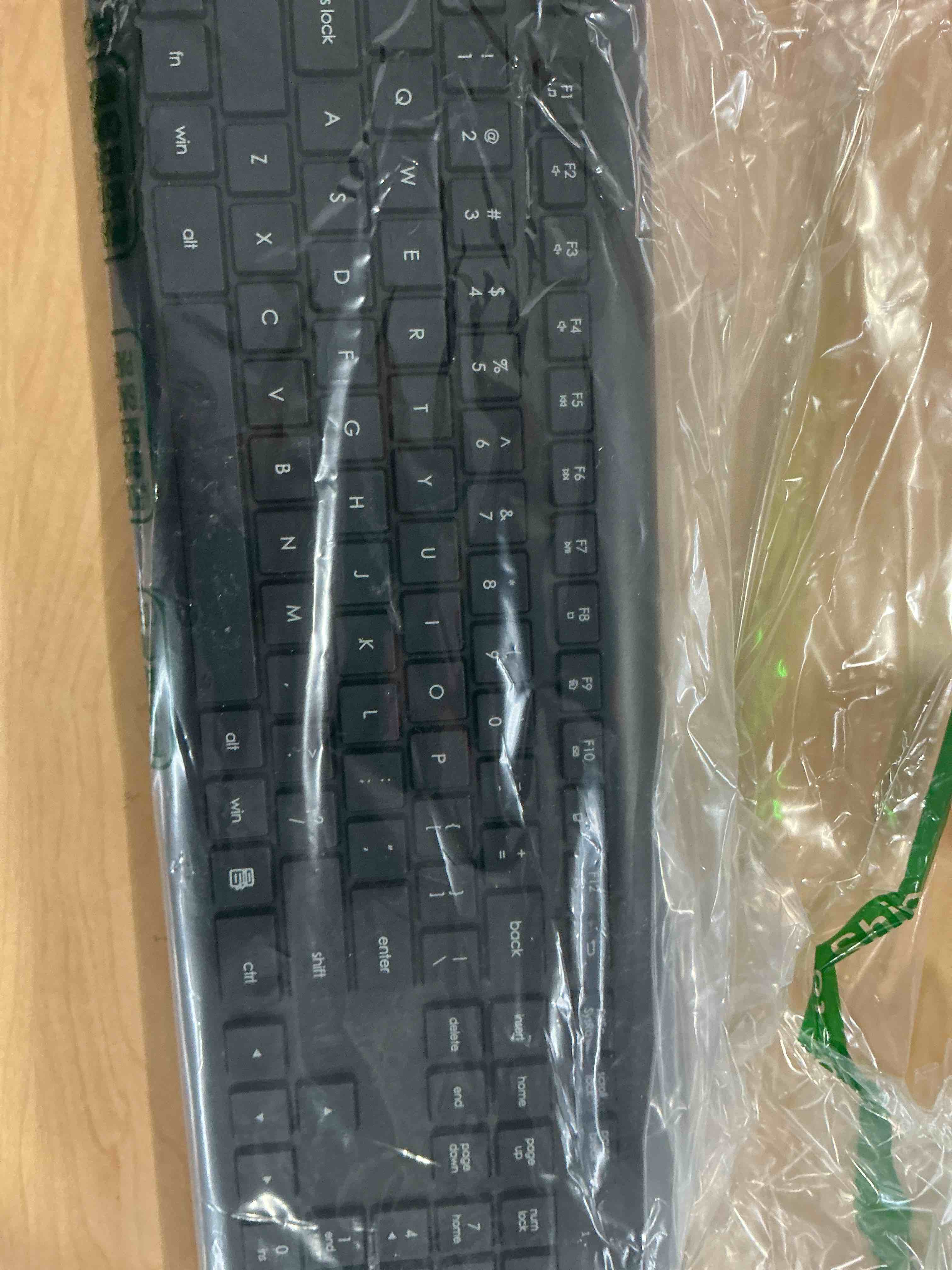 Condition photo showing As Is for keyboard only Wireless Keyboard and Mouse Combo, Full Size Silent Ergonomic Keyboard and Mouse, Long Battery Life, Optical Mouse, 2.4G Lag-Free Cordless Mice Keyboard for Computer, Mac, Laptop, PC, Windows Black