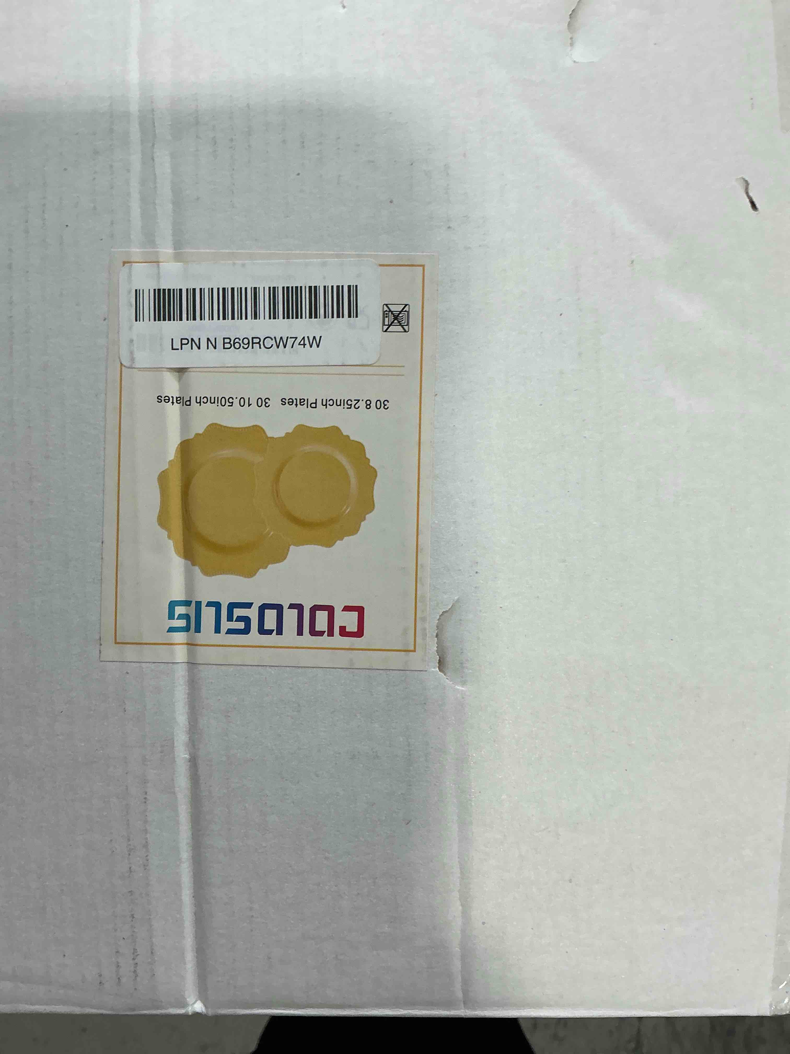 Condition photo showing New/Like New for COLOSUS Disposable Lemon Yellow Plastic Plates 60Pcs, Thanksgiving Plastic Plates.,Light Baby Yellow Party Plates, Heavy Duty 30 Dinner plate 10.5" and 30 Salad/Dessert Plate 8.25" for Wedding,Party