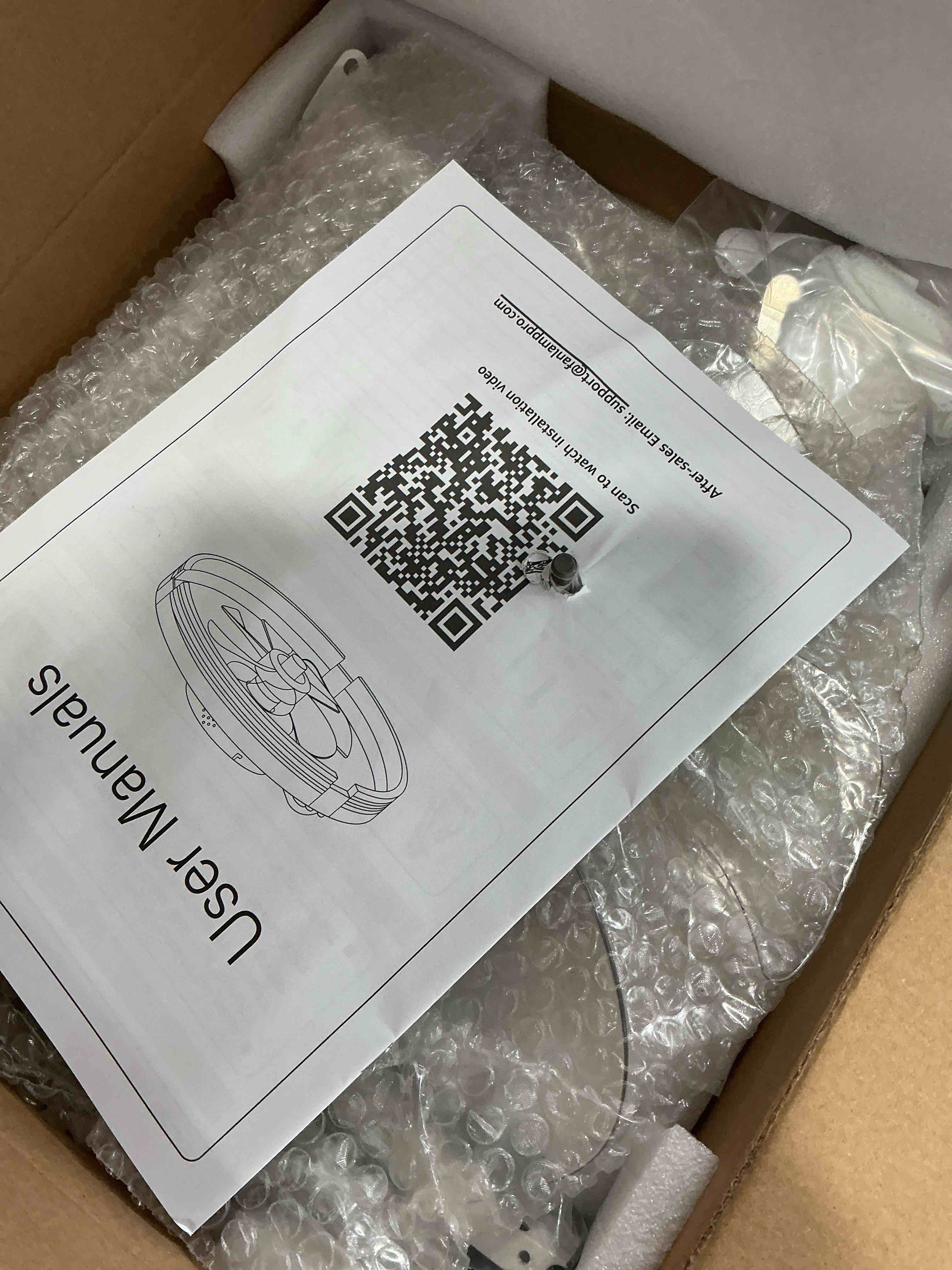 Condition photo showing New/Like New for ZMISHIBO Low Profile Ceiling Fans with Lights and Remote, 20 Inch Flush Mount Ceiling Fan with Light, 3000K-6000K Dimmable Fandelier LED Fan Light, 6 Wind Speeds White Ceiling Fans for Bedroom White 20 INCH