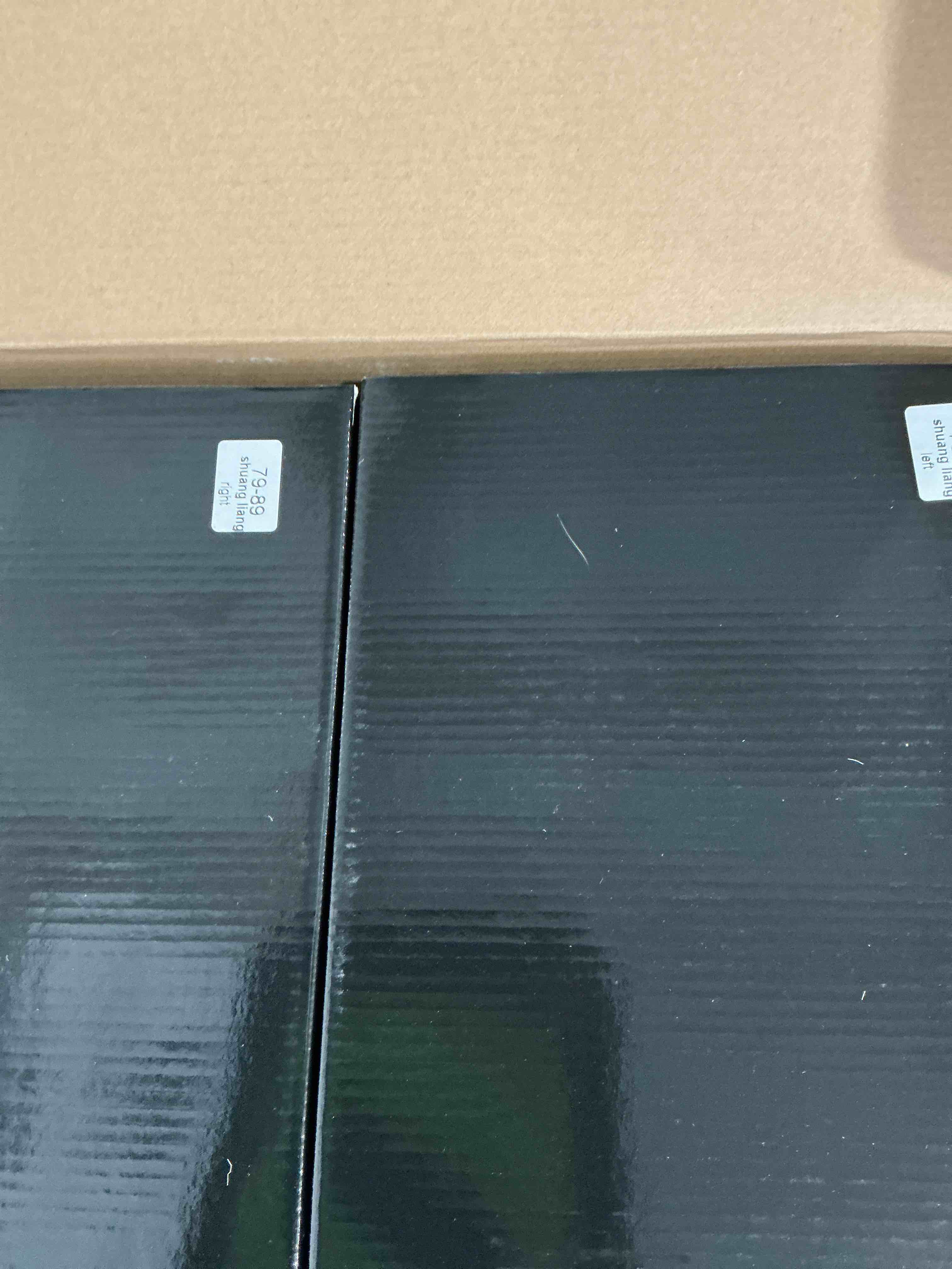 Condition photo showing New/Like New for 2-Pack Carbon Fiber Dual Exhaust Tips 3" Inlet to 3.5" Outlet, Universal Tailpipe 3 Inch Exhaust Muffler Tips (Gloss) Gloss Carbon Fiber 3" Inlet to 3.5" Outlet