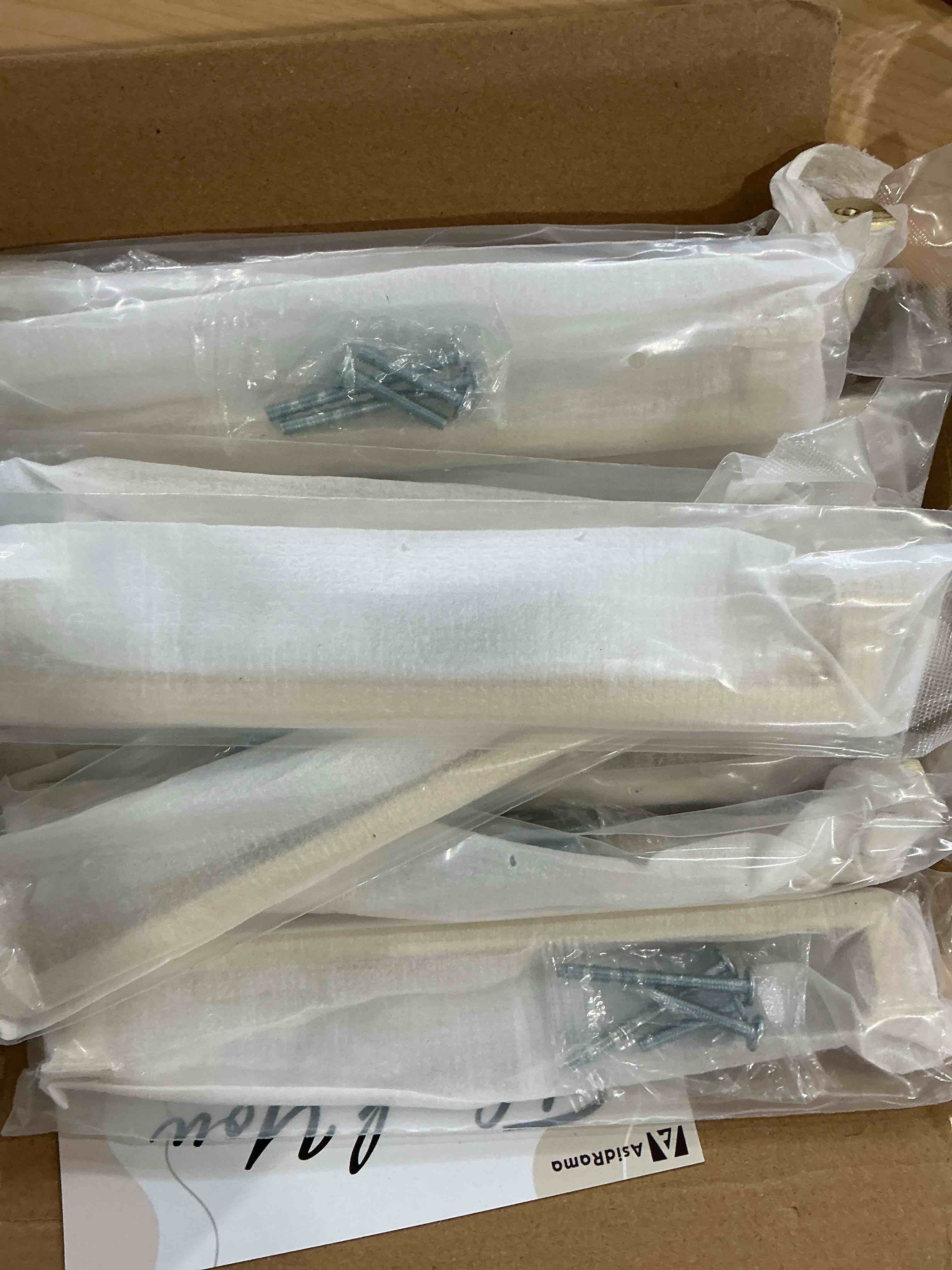 Condition photo showing New/Like New for Asidrama 10 Pack 7.5 Inch(192mm) Brushed Brass Cabinet Pulls Cabinet Handles Cupboard Handles Kitchen Cabinet Hardware for Cupboard Drawer Pulls 7.5" Hole Center(192mm) 10 Pack Brushed Brass