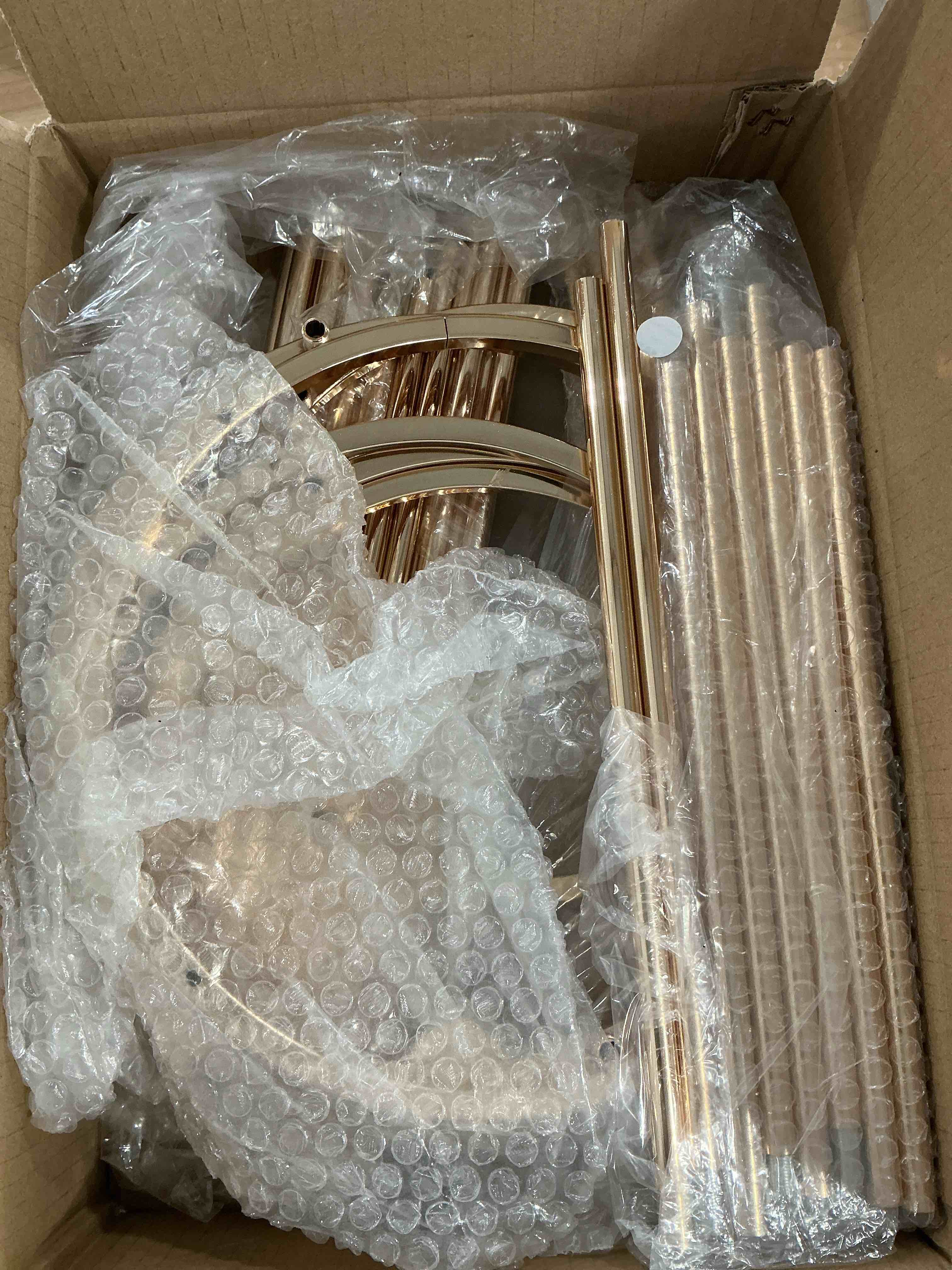 Condition photo showing New/Like New for 3PCS Cylinder Pedestal Stands for Parties, Gold Metal Plant Round Cylinder Stands for Party Flowers, Display Columns Pedestal Stand Cylinder Tables for Vases Birthday Party Backdrop Decorations