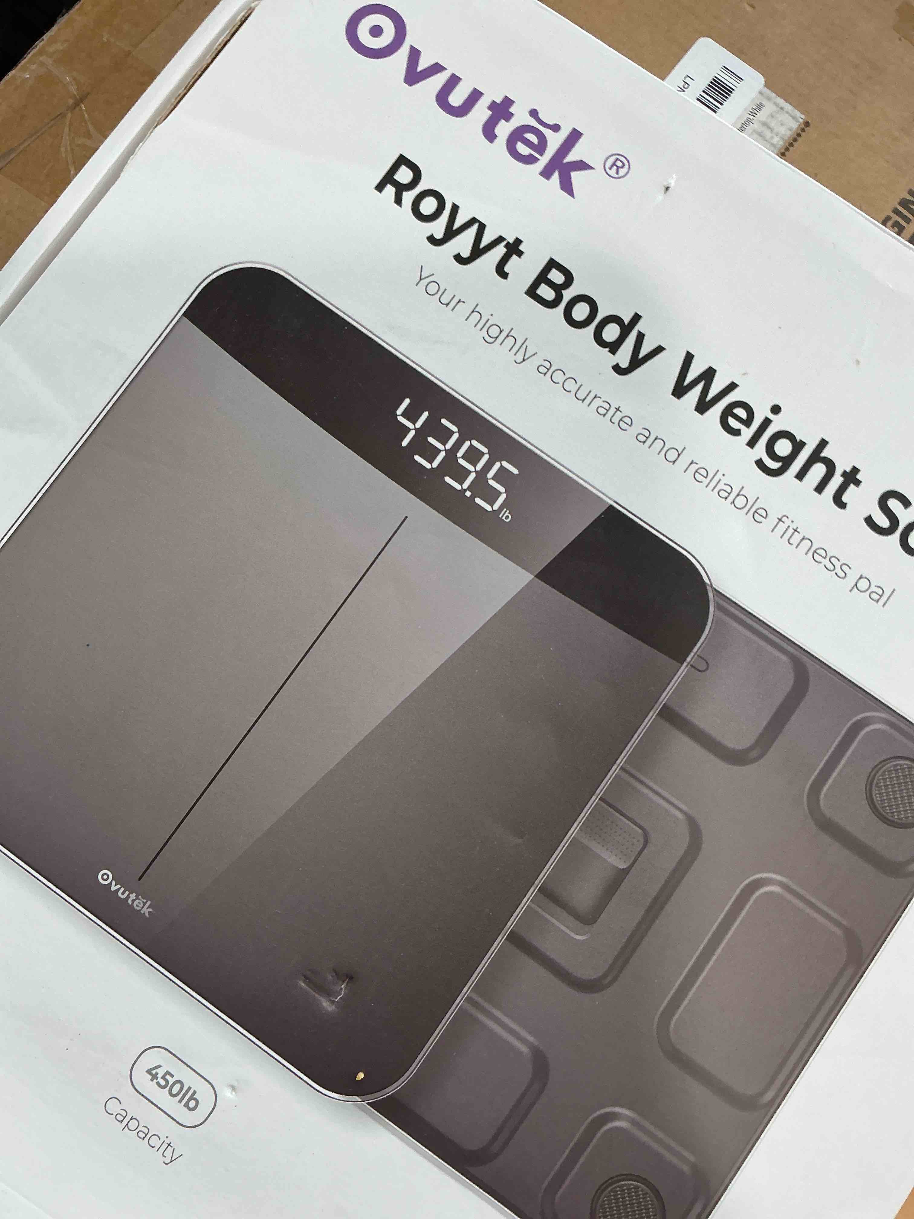 Condition photo showing Good Condition for Ovutek Bathroom Scales Digital Weight, Topnotch Quality 450lb Weight Scale, Most Accurate to 0.05lb, Automatic Weighing Scale for Body Weight, Baby, Pet, Larger LED, Sturdy and Durable Base Machine Black