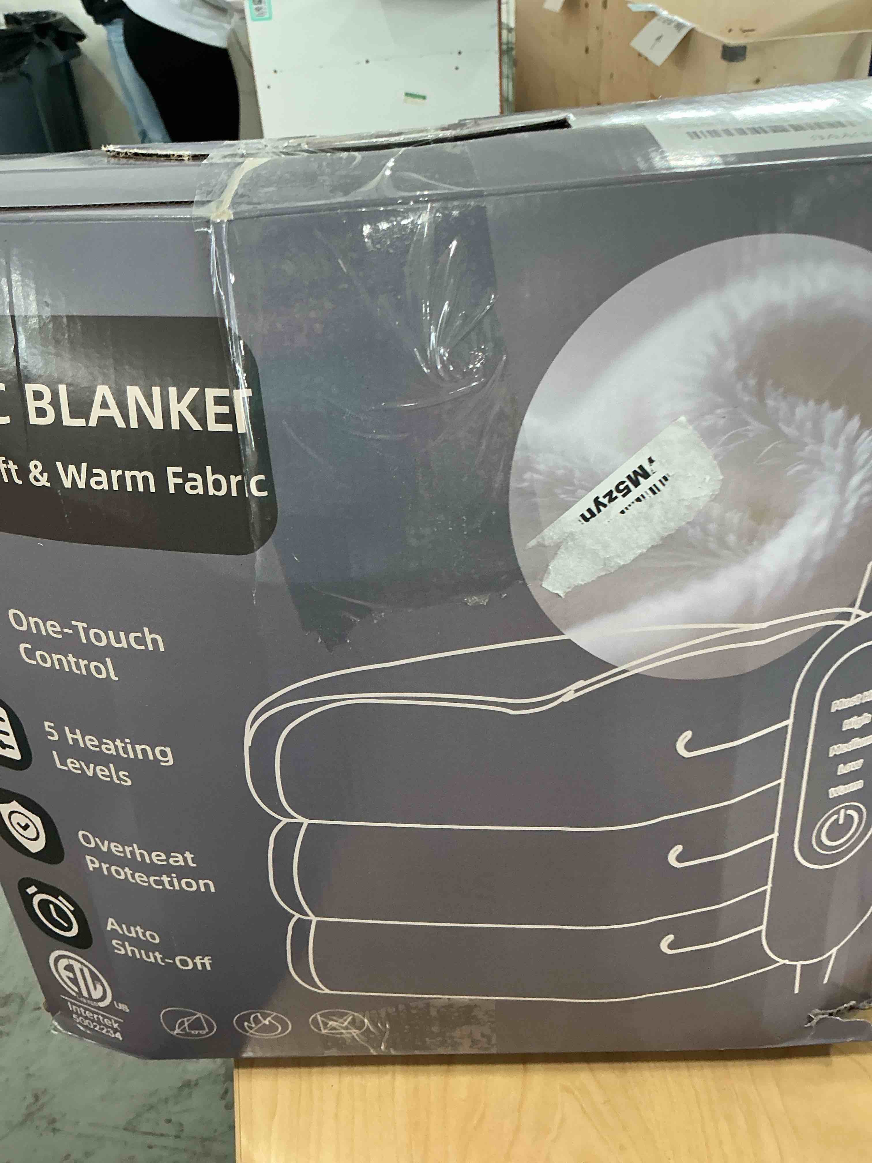 Condition photo showing Good Condition for Heated Blanket Electric Blanket,Cozy Faux Rabbit Fur & Soft Flannel Warm Heater Throw Blanket with 5 Fast Heating Levels &10Hours Auto-Off Over-Heat Protection?50" x 60" (Grey)