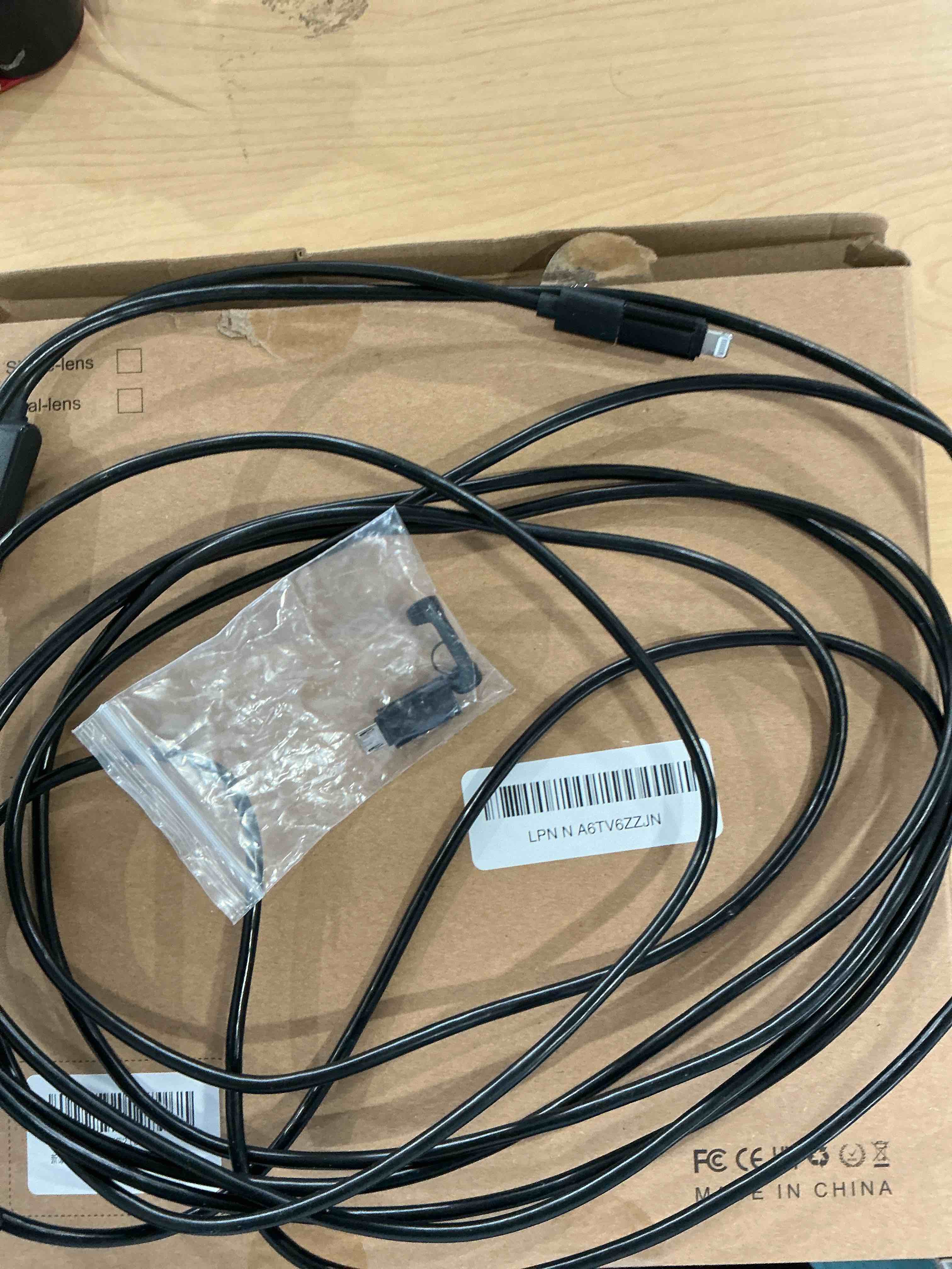 Condition photo showing Good Condition for [Dual-Lens] Endoscope Camera with Light,1920P HD Borescope with 8+1 Adjustable LED Lights, IP67 Waterproof Endoscope with Semi-Rigid Snake Cable, Inspection Borescope for iOS and Android-16.4ft 16.4 ft