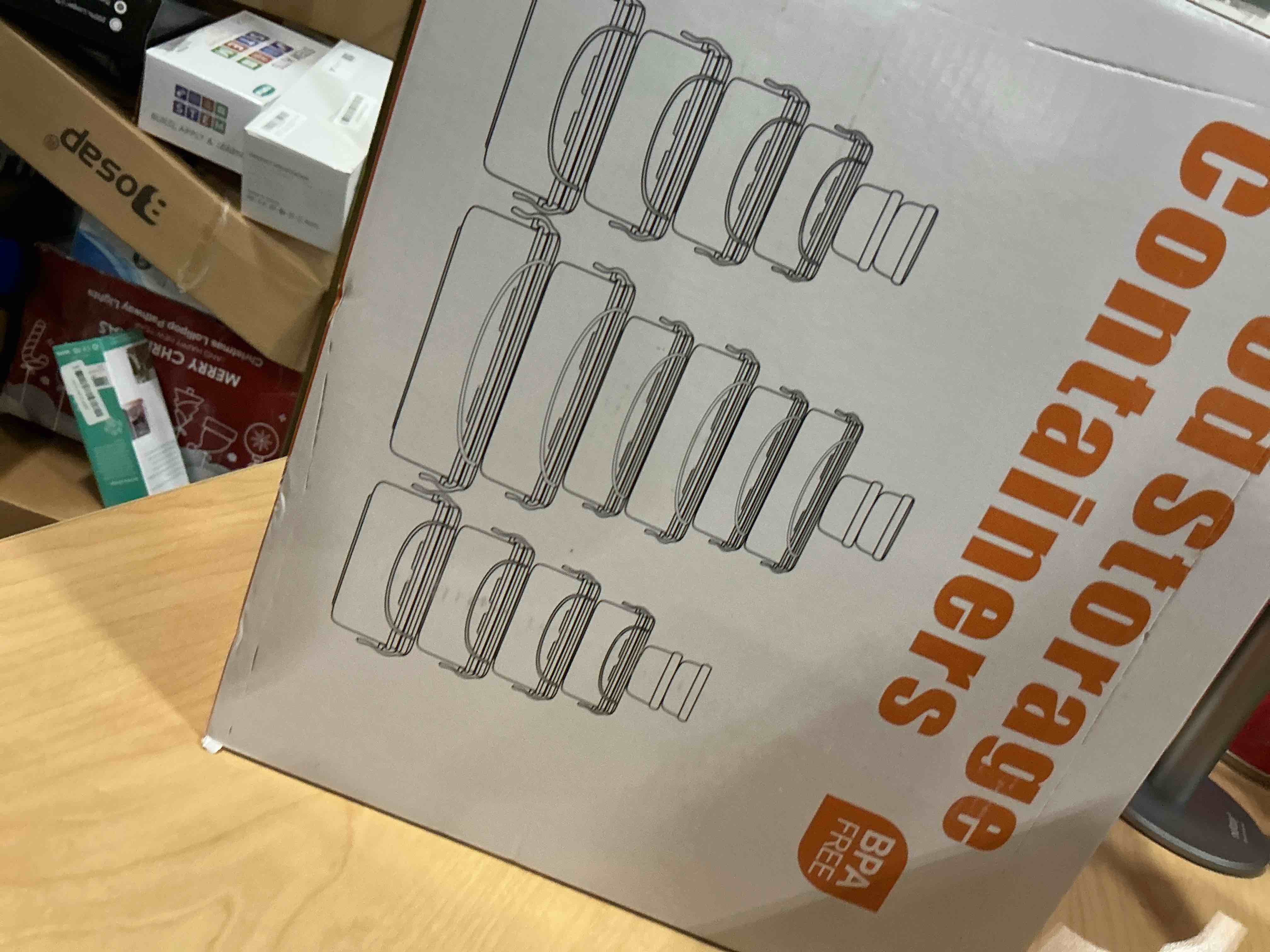 Condition photo showing Good Condition for 40 PCS Food Storage Containers with Lids Airtight (20 Containers & 20 Lids), Plastic Storage Meal Prep Container-Stackable 100% Leakproof & Microwave Organization and Storage Sets, Lunch Containers Transparent-20
