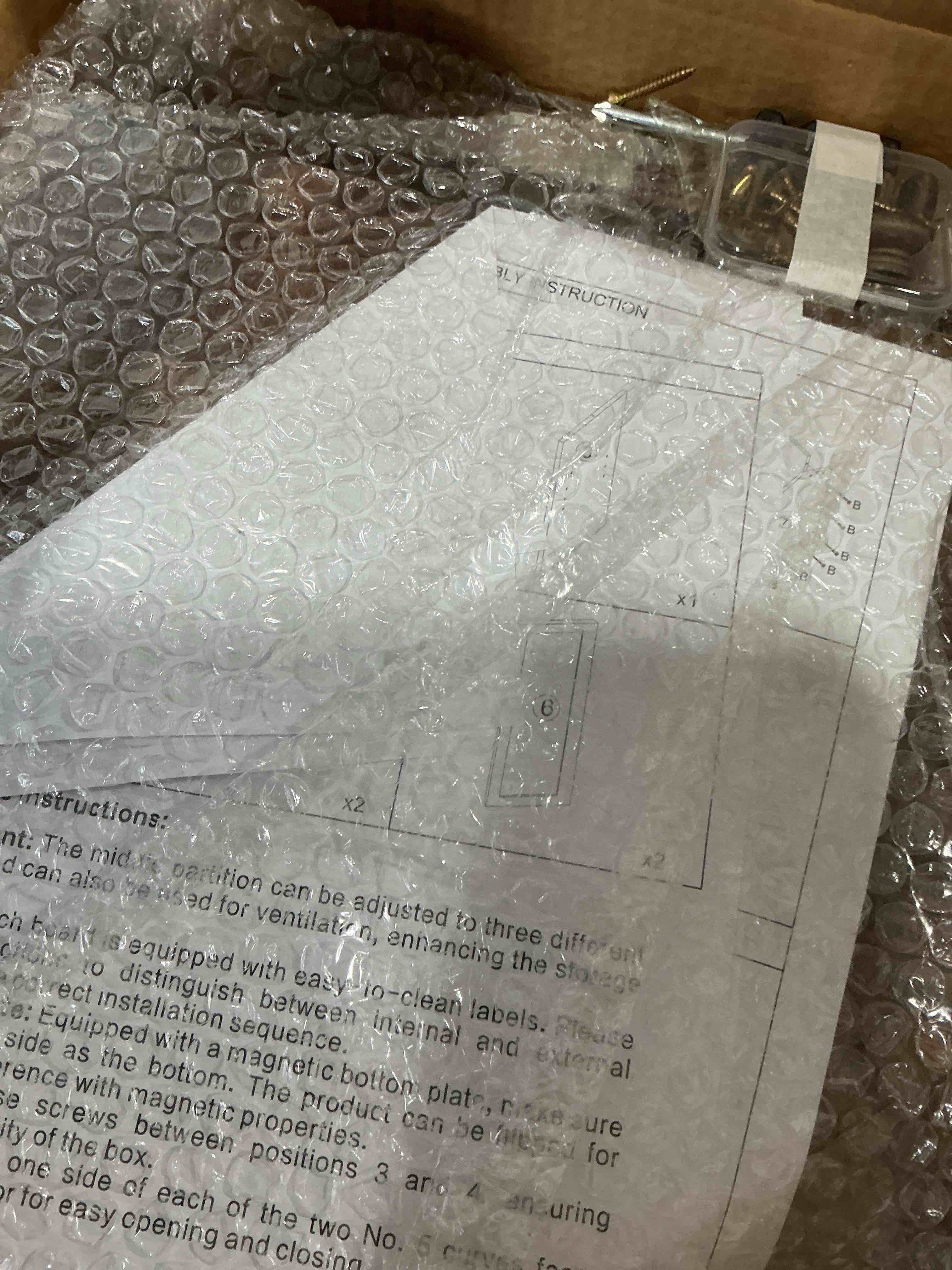 Condition photo showing New/Like New for Extra Large Corner Bread Box for Kitchen Countertop, 16.5 Inch Charred Pine 2-Tier Breadbox with Glass Wavy Door Panel, Vintage Farmhouse Style Wood Design Pine Wood