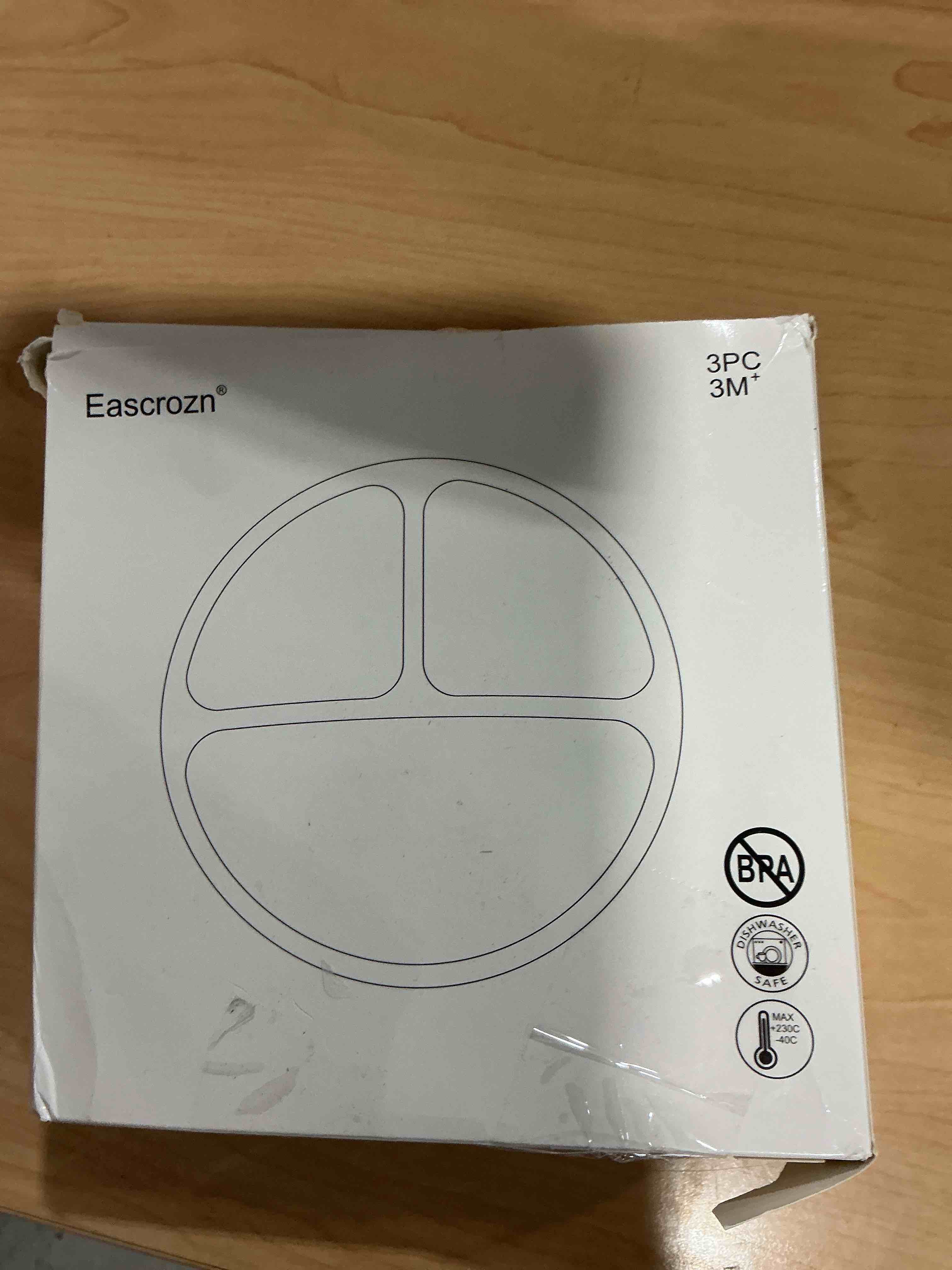 Condition photo showing New/Like New for Toddler Plates 3 Pack, Divided Suction Plates for Baby, 100% Food Grade Silicone Baby Plates, Non-Slip, Baby Led Weaning Supplies, Microwave & Dishwasher Safe Blue