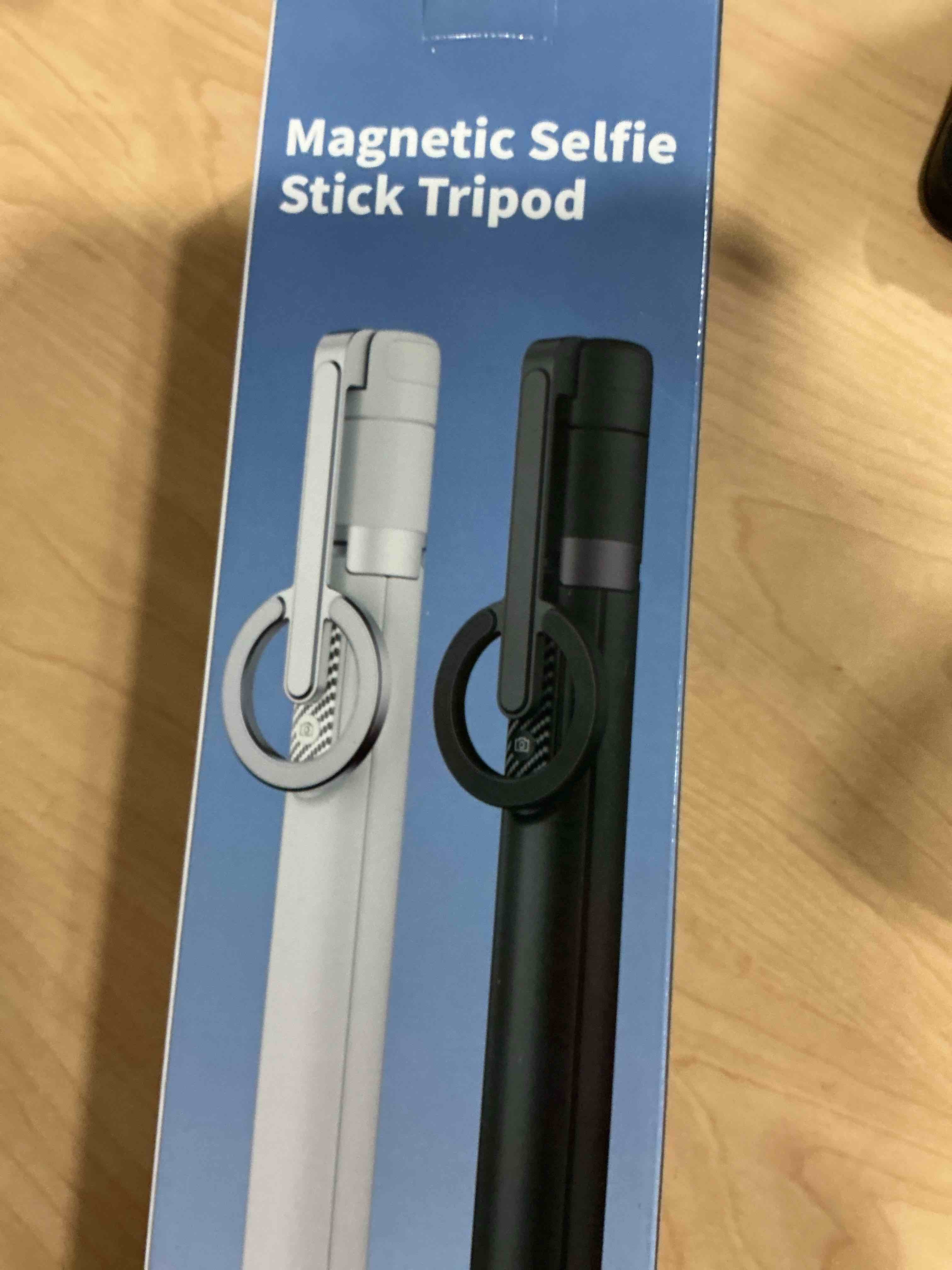 Condition photo showing New/Like New for TONEOF 68" Magnetic Selfie Stick Tripod with Aluminum Strong Magnetic Holder for Magsafe, 360° Rotatable Travel Phone Tripod Stand with Metal Ring & Rechargeable Remote for iPhone/Android(Beige Gray) Beige Gray 68“