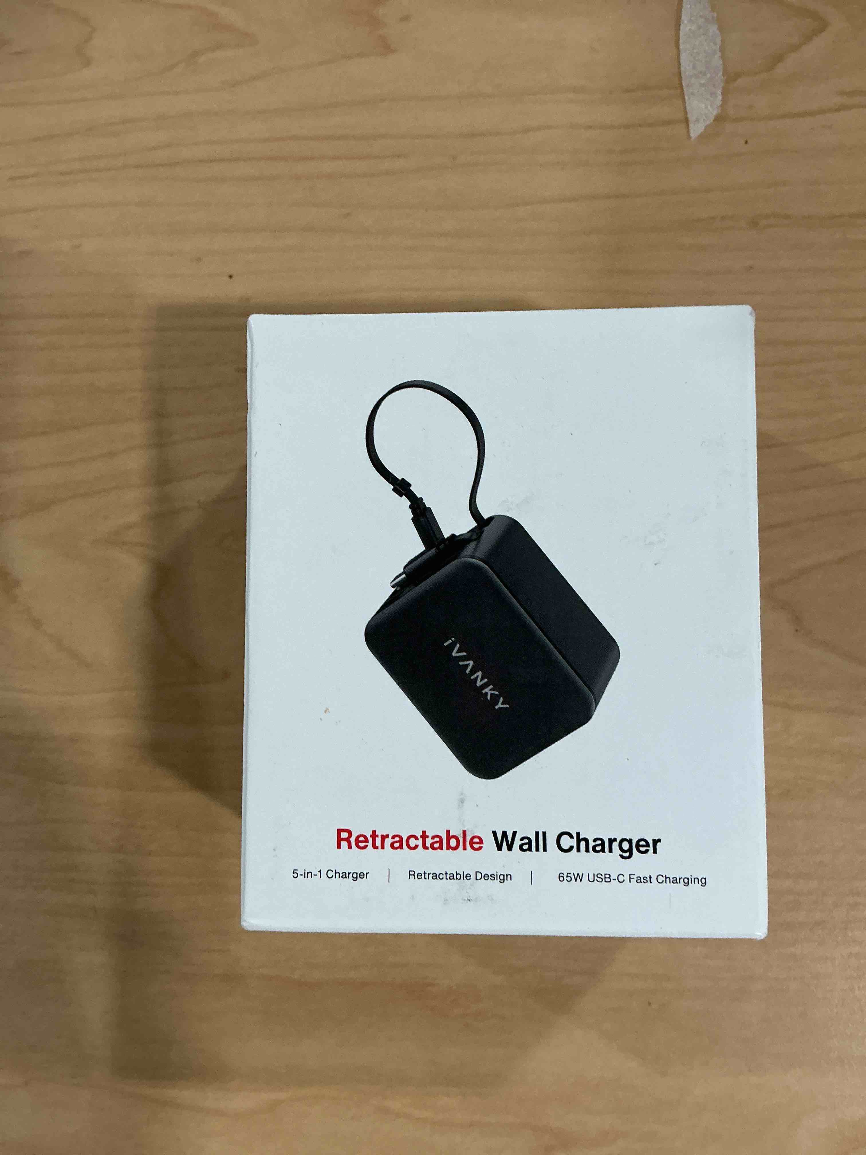 Condition photo showing New/Like New for iVANKY Retractable USB C Charger, Smallest 4-in-1 GaN Wall Charger for Multiple Devices, 45W Charger Block with Dual Type C Cables, 4-Port Travel Adapter for iPhone 17/16/15/14 Pro Max, AirPods Pro2/3 45W Fast Charginig Black