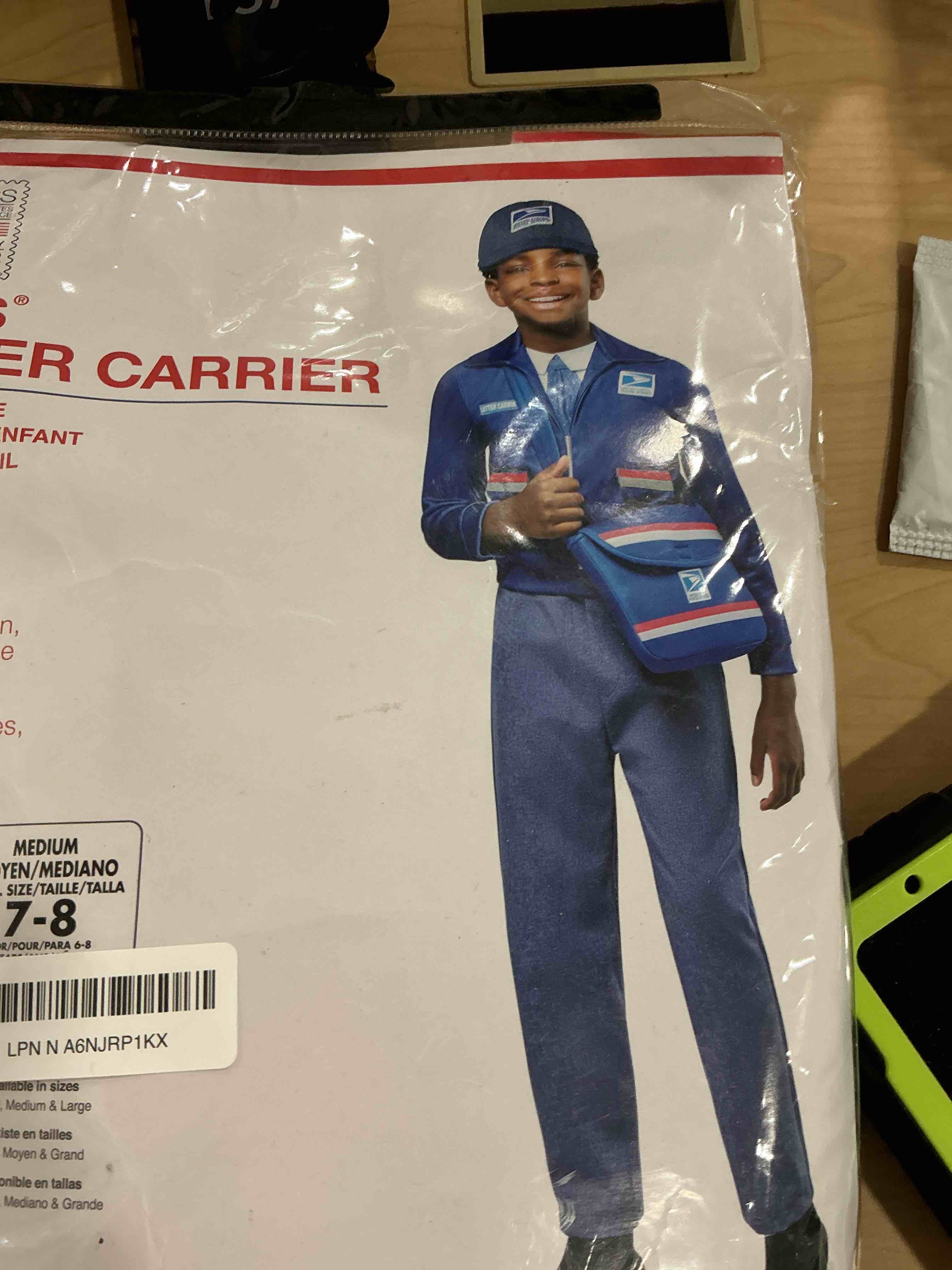 Condition photo showing Good Condition for Rubies United States Postal Service: USPS Letter Carrier Costume for Kids Medium