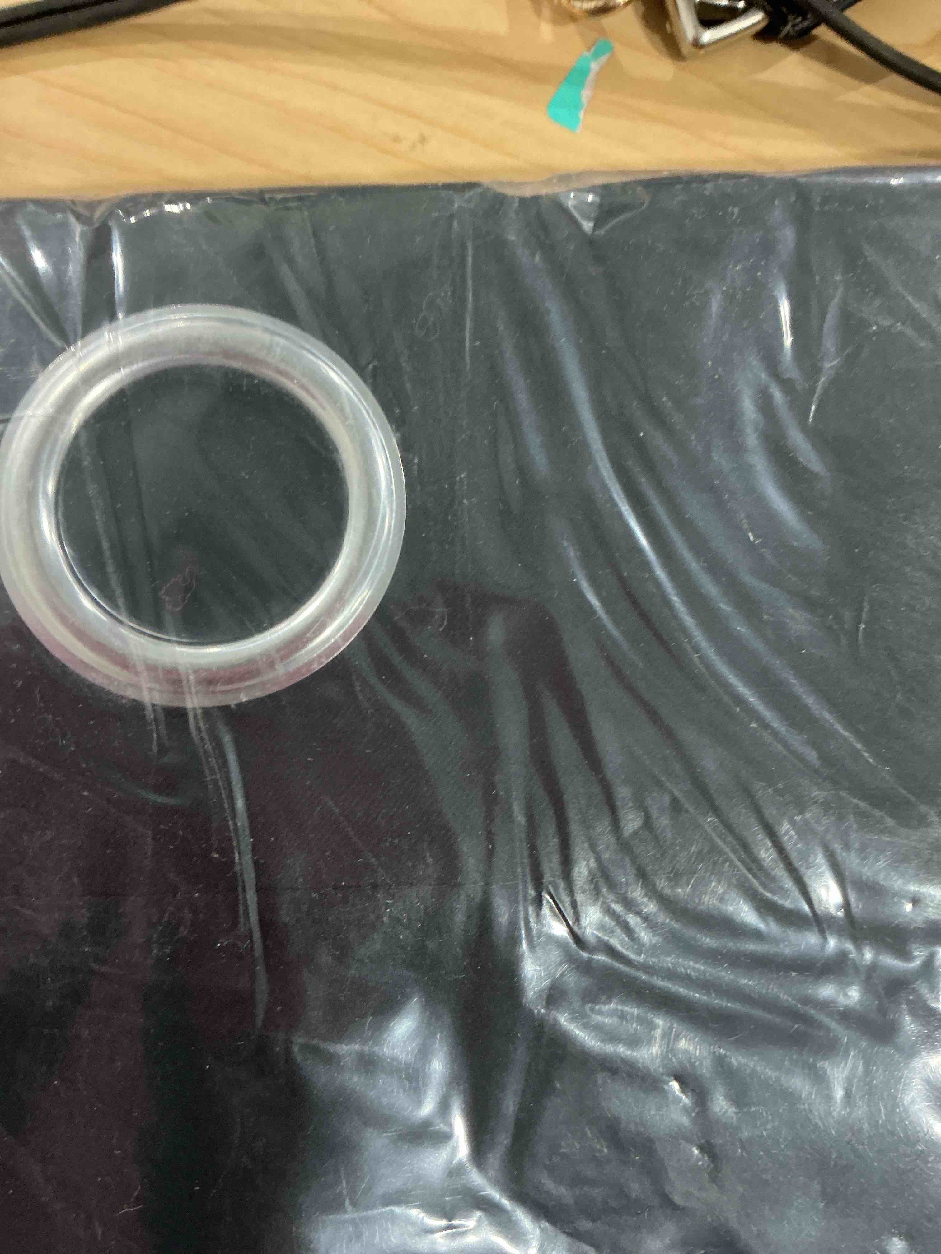 Condition photo showing New/Like New for NICETOWN Pitch Black Solid Thermal Insulated Grommet Blackout Curtains/Drapes for Bedroom Window (2 Panels, 42 inches Wide by 63 inches Long, Black) Black 42"W x 63"L (Pack of 2)