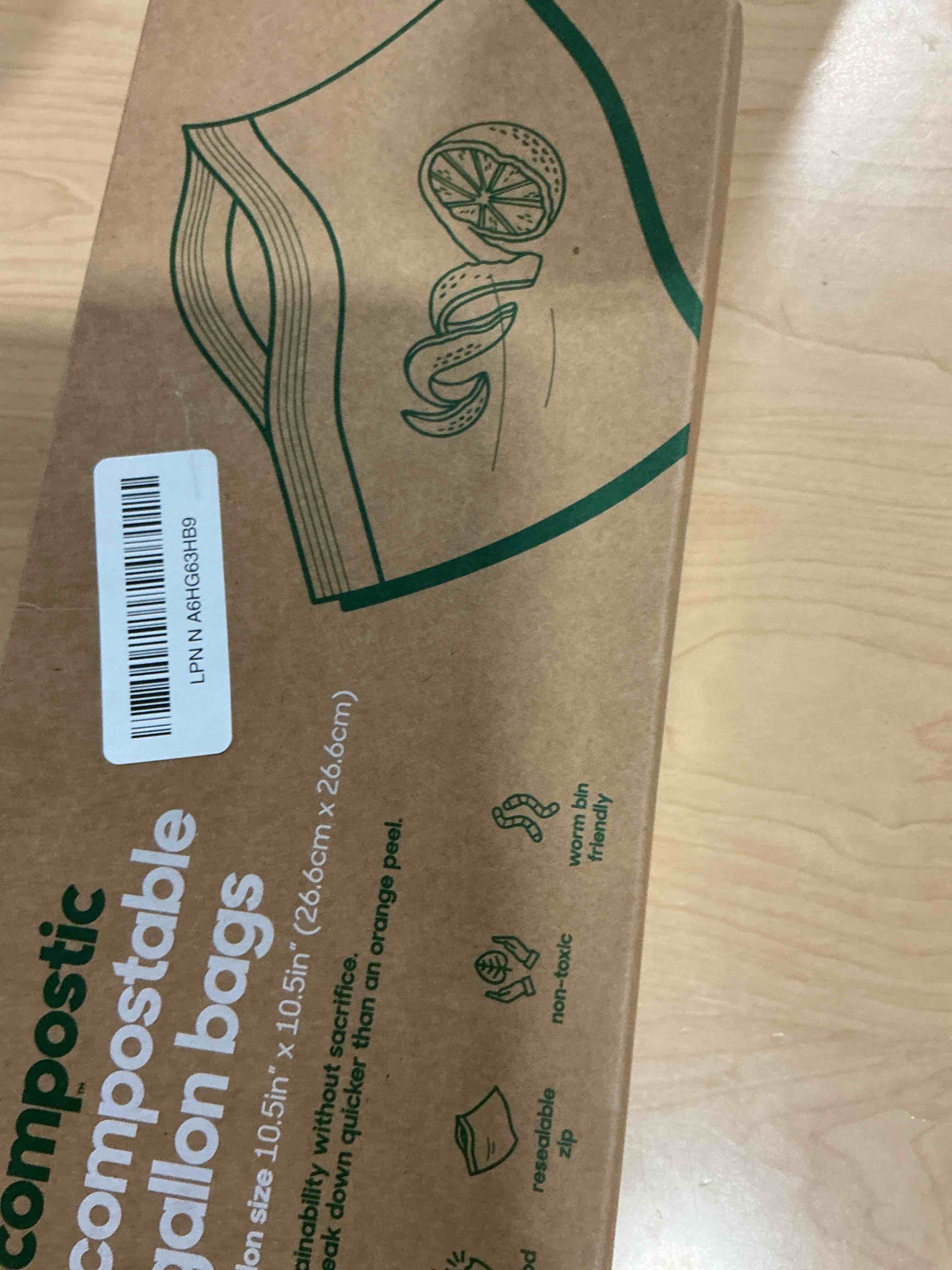 Condition photo showing New/Like New for Compostic Home Compostable Resealable Sandwich Bags, Microwave & Freezer Safe, Organic Food Storage Container, 90 Count + 10 Bonus Bags 90 Count Sandwich