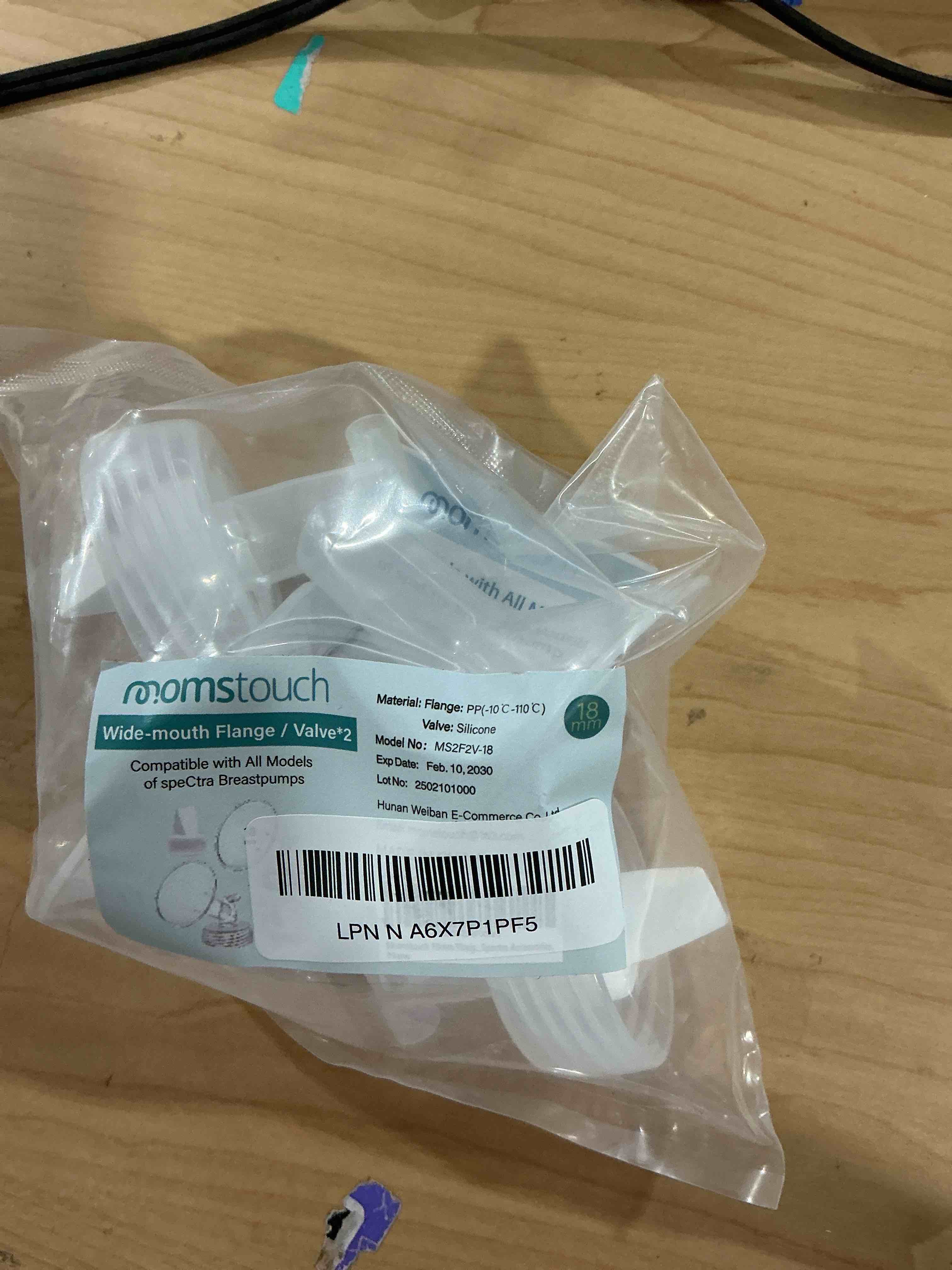 Condition photo showing New/Like New for 18mm Flange and Duckbill Valve Compatible with Spectra S1 S2 9 Plus Breastpump Replacement to Spectra Pump Parts, Not Original, Replace Accessories.