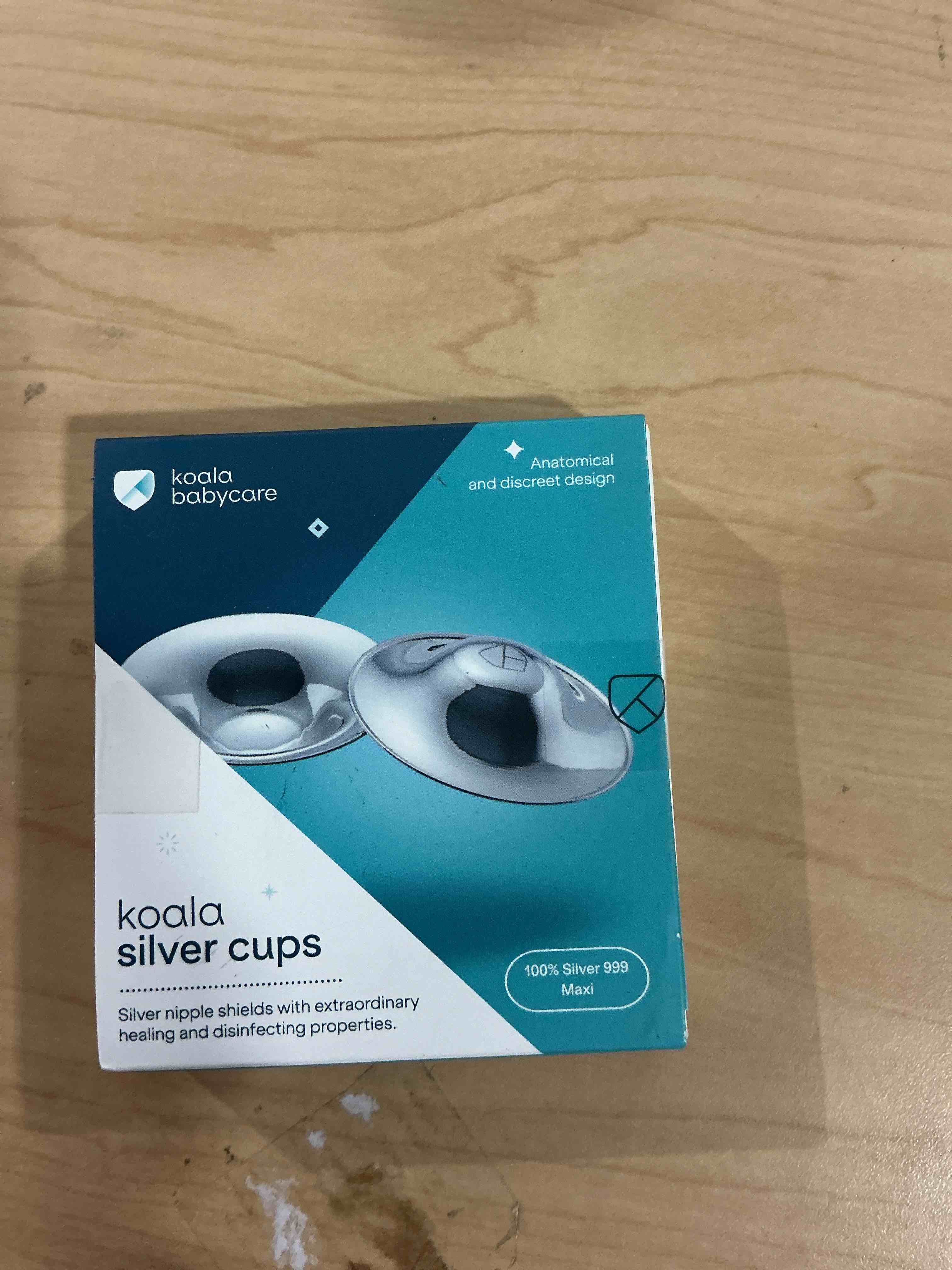 Condition photo showing New/Like New for Koala Babycare The Original Nursing Cups 100% Silver – Nipple Shields for Nursing Newborn - Breastfeeding Essentials Protect and Soothe Cracked Nipples - Maxi Size 100% Silver Maxi