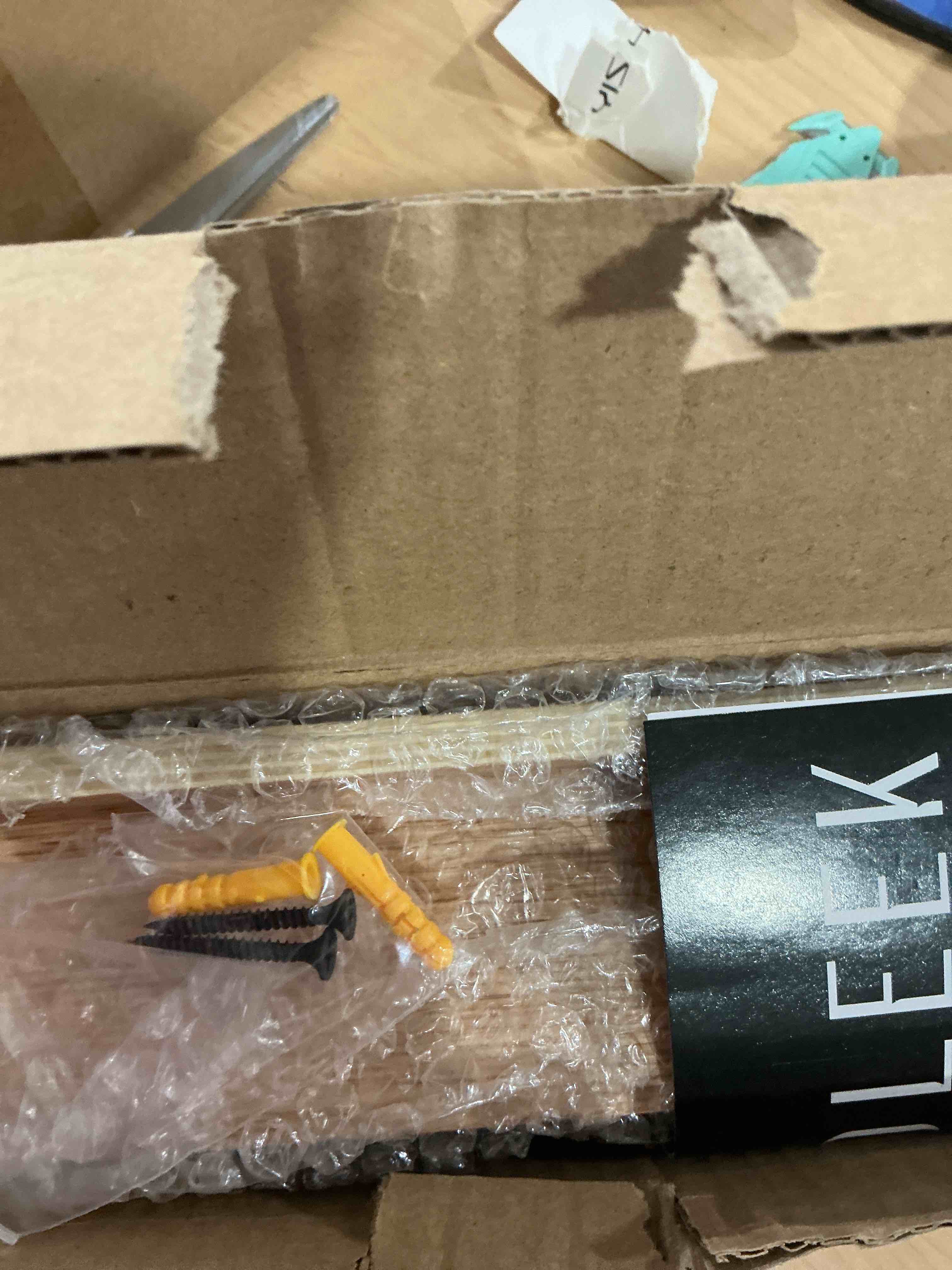 Condition photo showing New/Like New for OLEEK Wall Coat Rack - Wall Shelf with Hooks - entryway Hooks - entryway Shelf - Modern Coat Rack - Wooden Coat Rack Wall Mount for Home Decor - Wooden Mount for Home Decor - Coat Hanger Wall Mount Beige