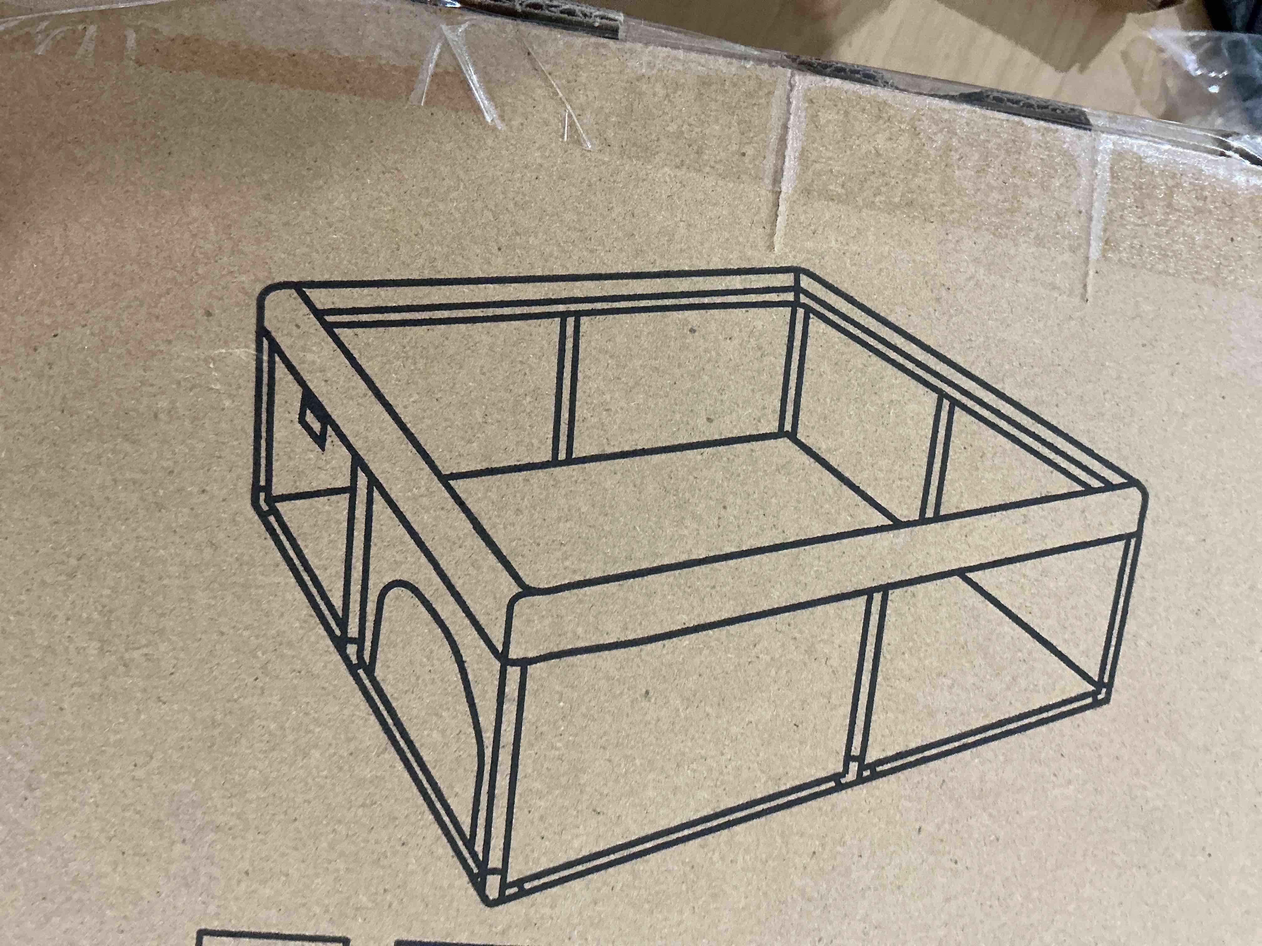 Condition photo showing New/Like New for Baby Playpen 50x50 Inch, Play Pens for Babies and Toddlers Baby Fence Play Yards for Indoor & Outdoor with Breathable Mesh Anti-Fall Playpen Light Grey 50"x50"