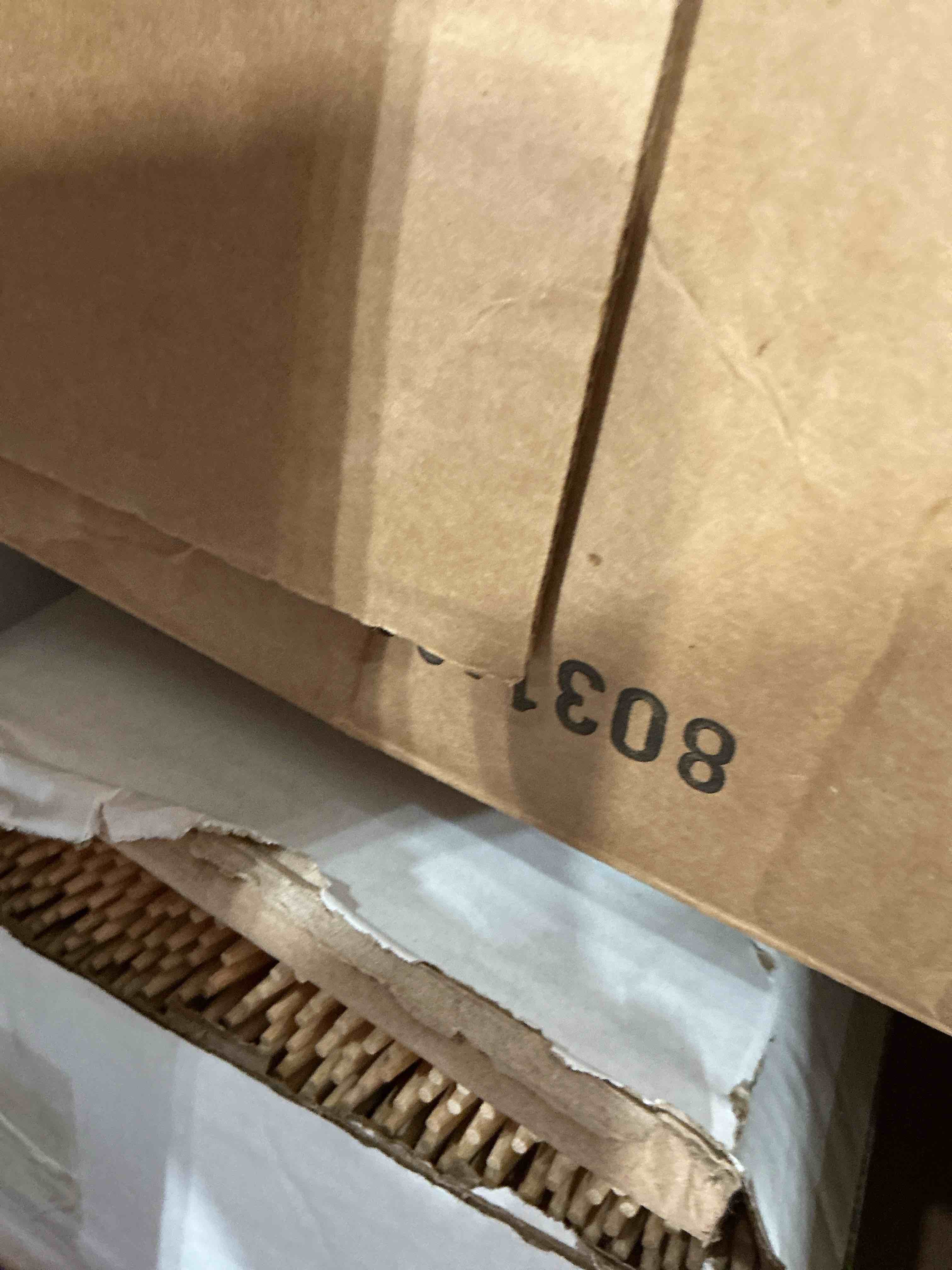 Condition photo showing As Is for Perfect Stix Wooden Semi Pointed Corn Dog Stick Skewers 10" x 3/16" ( pack of 5000)