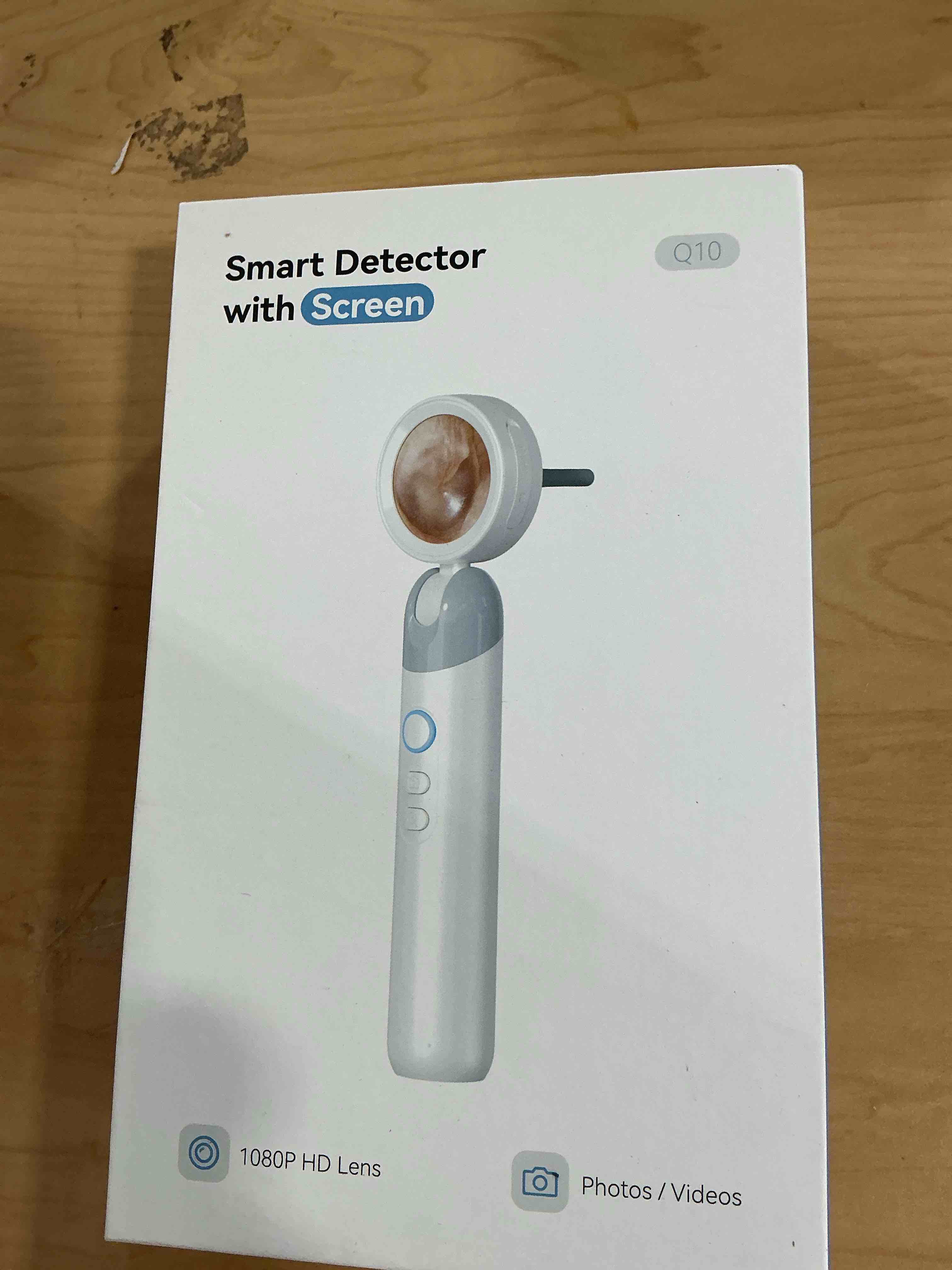 Condition photo showing Good Condition for Otoscope Ear Camera with 1.38” Screen, 1080P HD Ear Scope with 4 LED Lights, Otoscope Camera for Adults Kids and Pets, 12 Silicone Specula Tips, Support Photo & Video, Type-C Charging?Blue? Standard-Blue