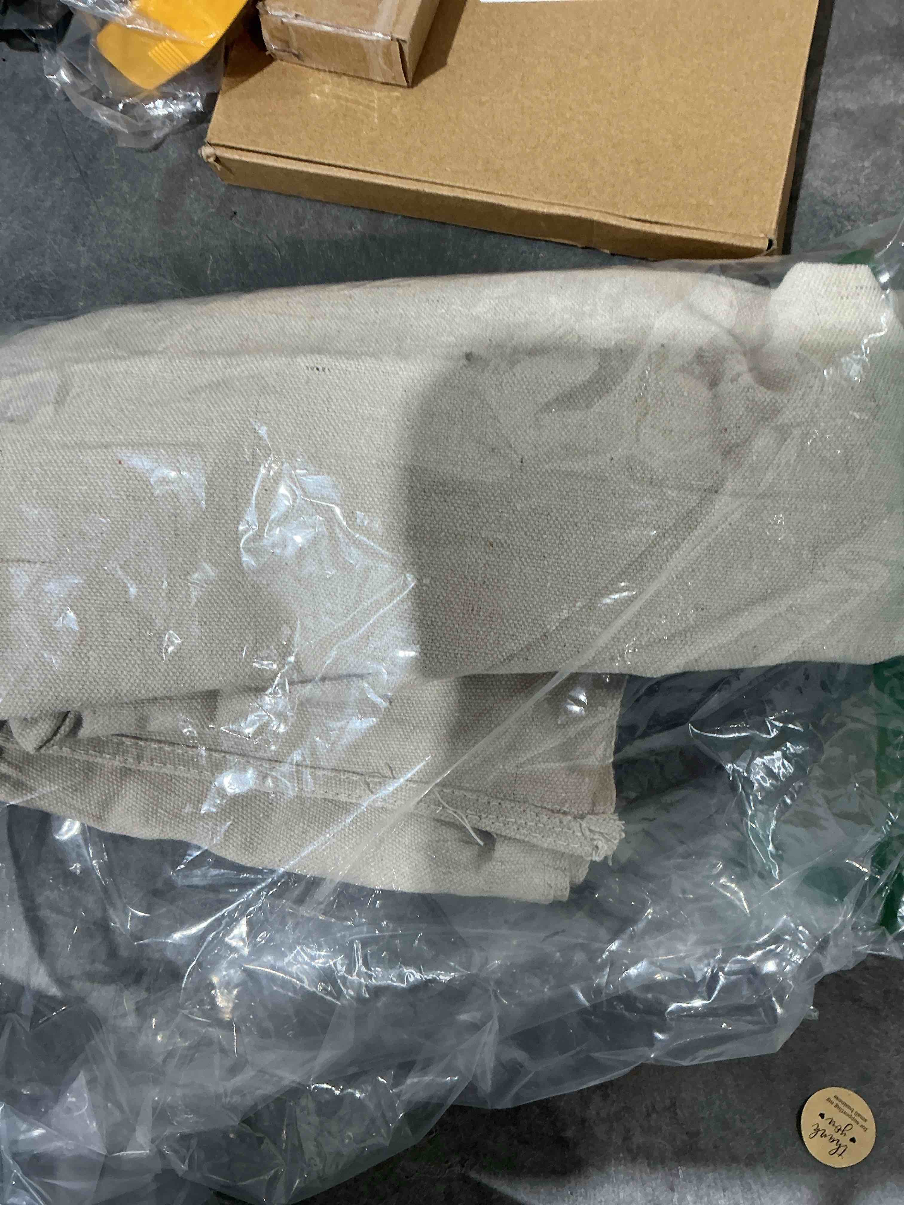 Condition photo showing New/Like New for Canvas Drop Cloth for Painting 4x5 feet Pack of 1-8oz Painters Drop Cloths for Painting - All Purpose Canvas Tarps for Floor & Furniture Protection - Recycled Cotton Fabric 4x5 Ft - 1 pc